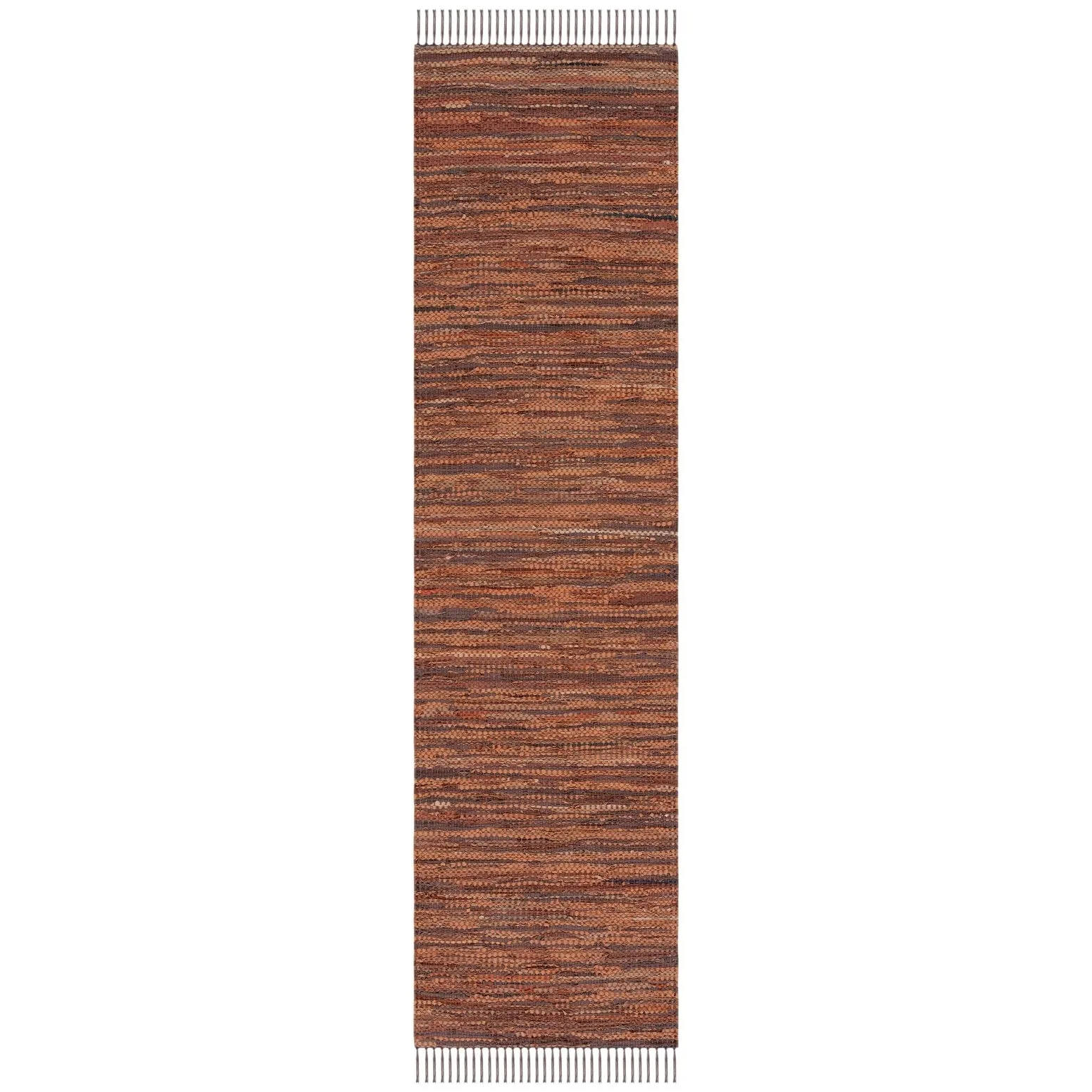 SAFAVIEH Vintage Leather Cindie Flatweave Rug with Fringe
