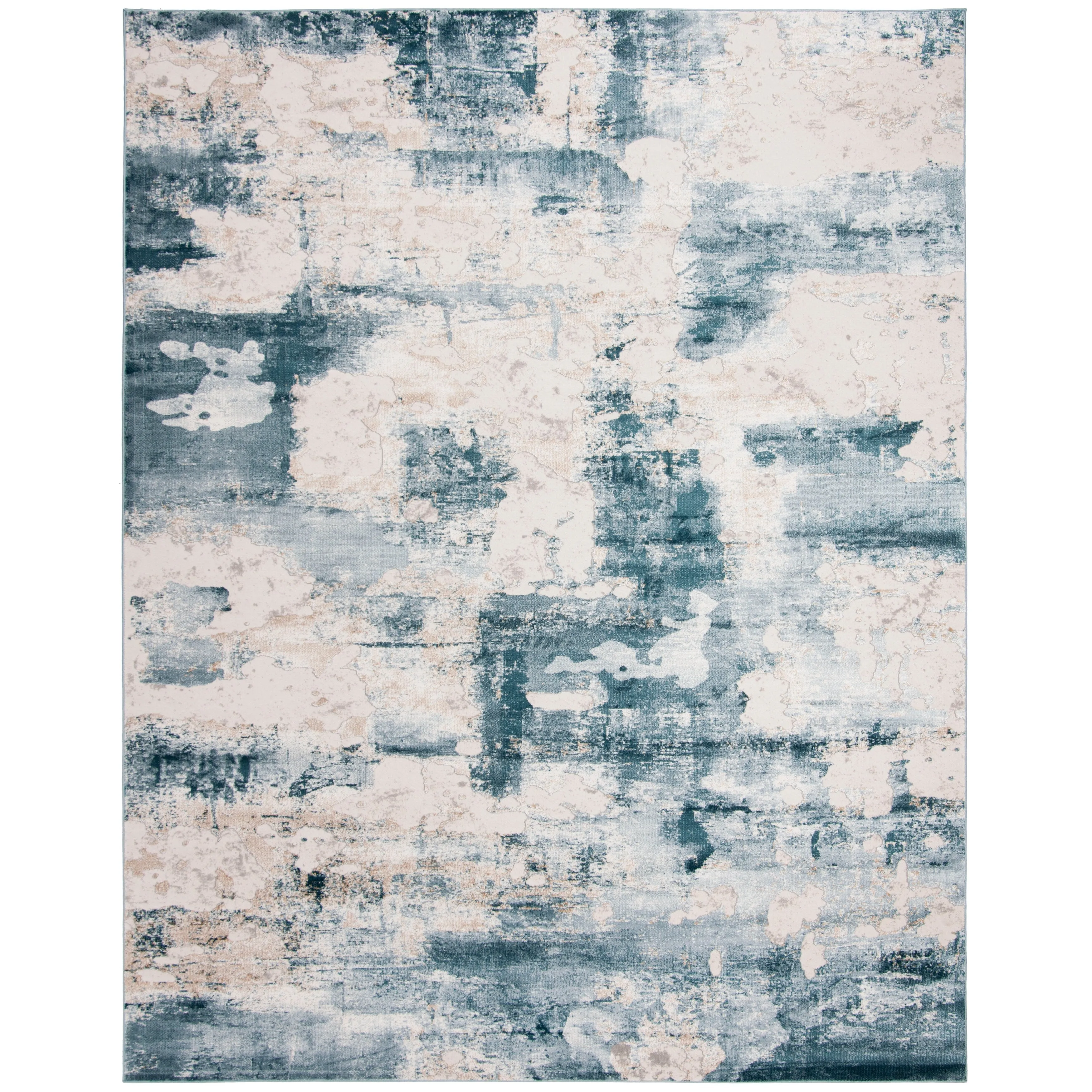 SAFAVIEH Vogue Lina Modern & Contemporary Abstract Beige/Charcoal Rug