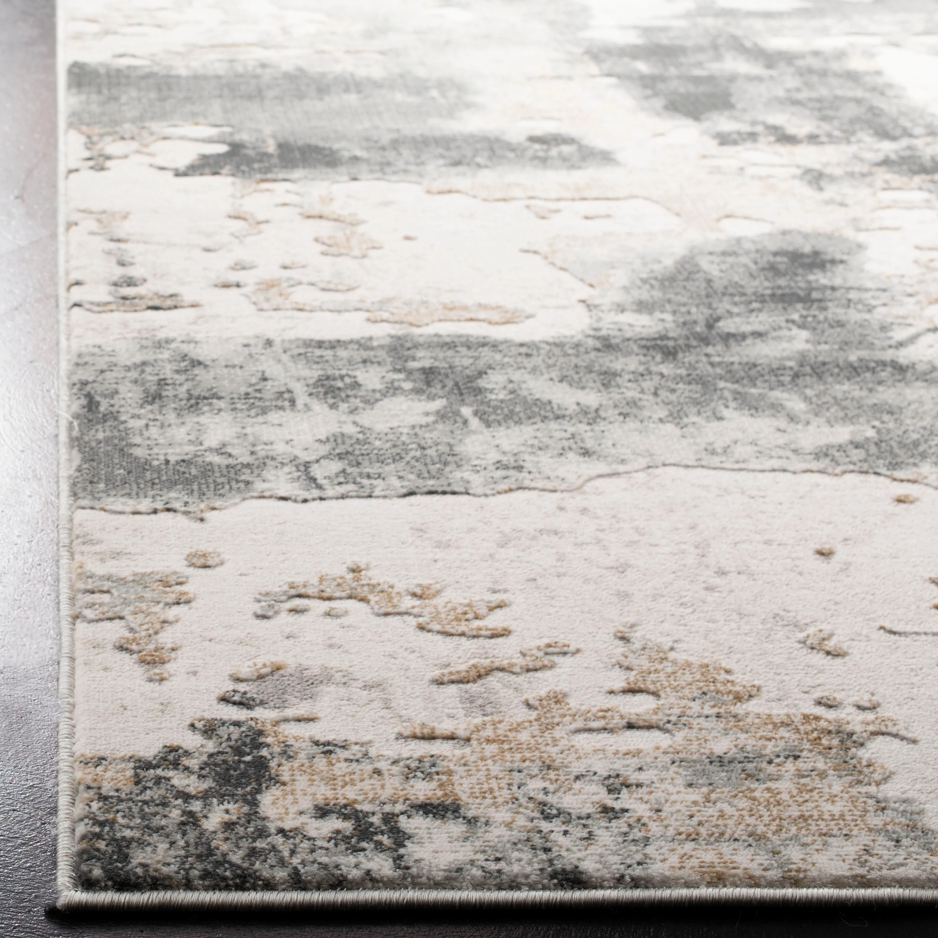 SAFAVIEH Vogue Lina Modern & Contemporary Abstract Beige/Charcoal Rug