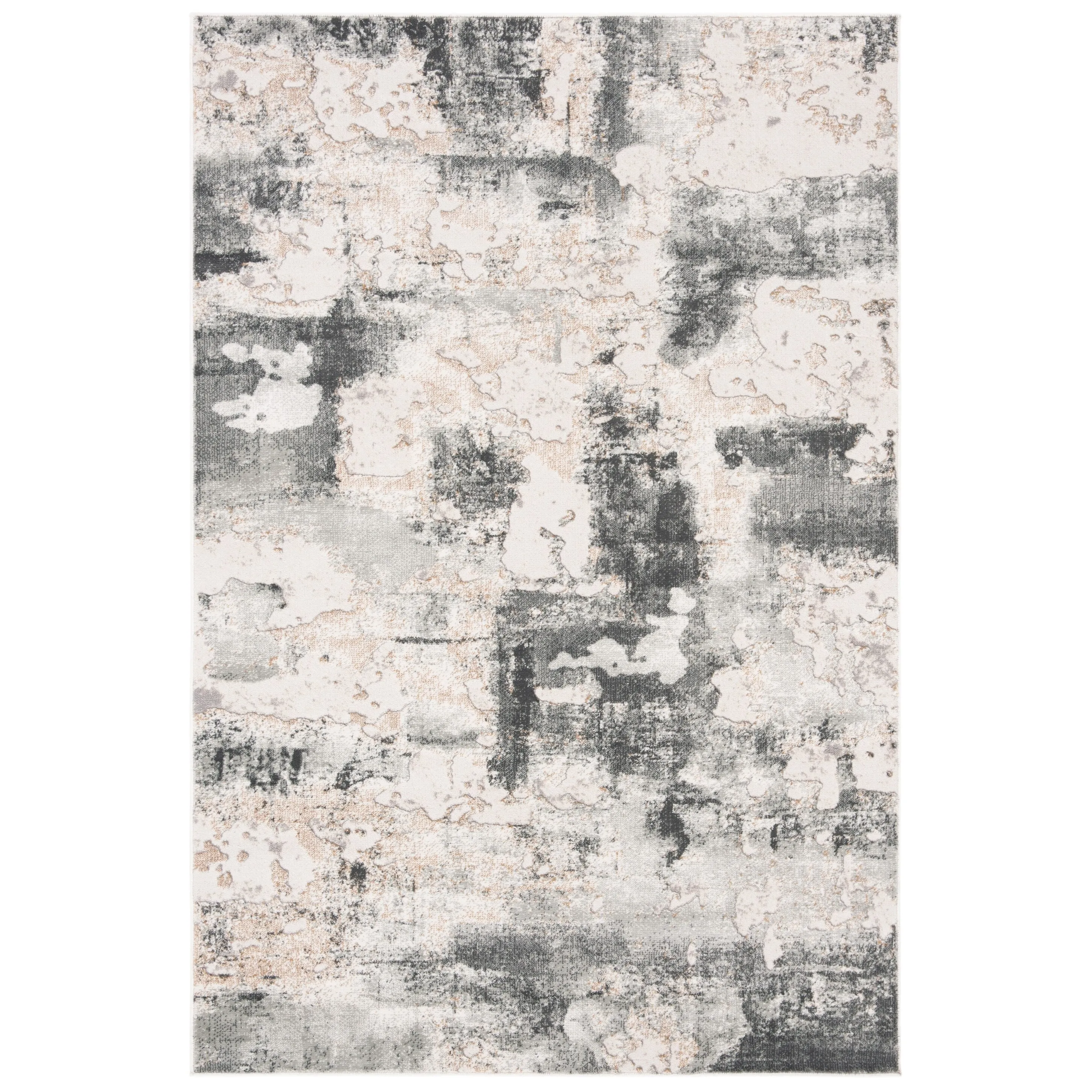 SAFAVIEH Vogue Lina Modern & Contemporary Abstract Beige/Charcoal Rug