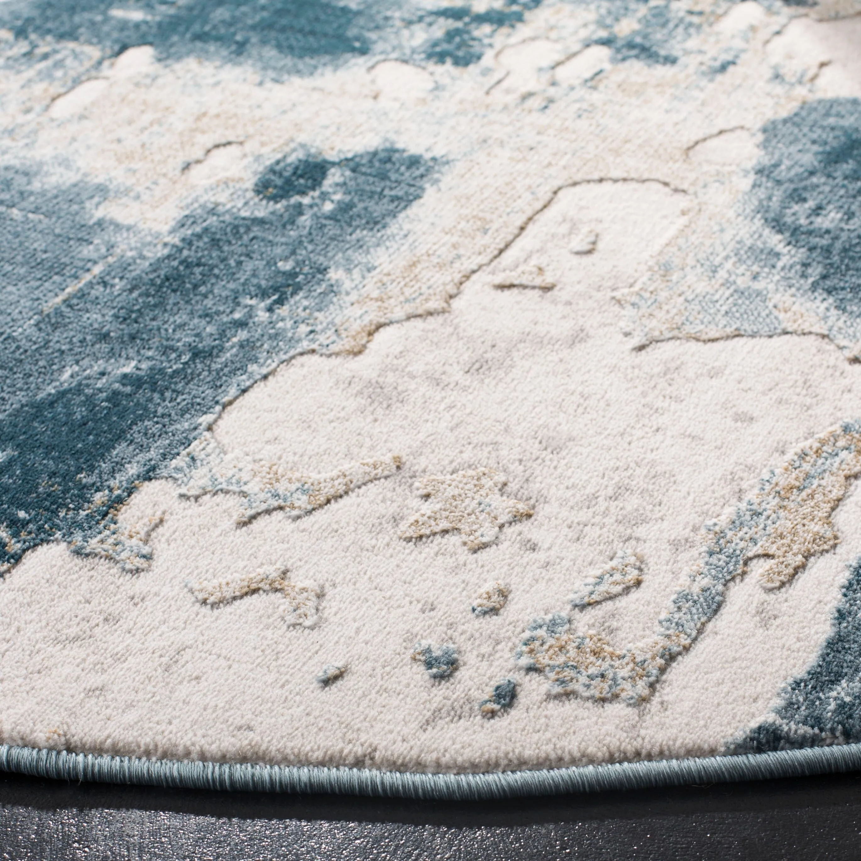 SAFAVIEH Vogue Lina Modern & Contemporary Abstract Beige/Charcoal Rug