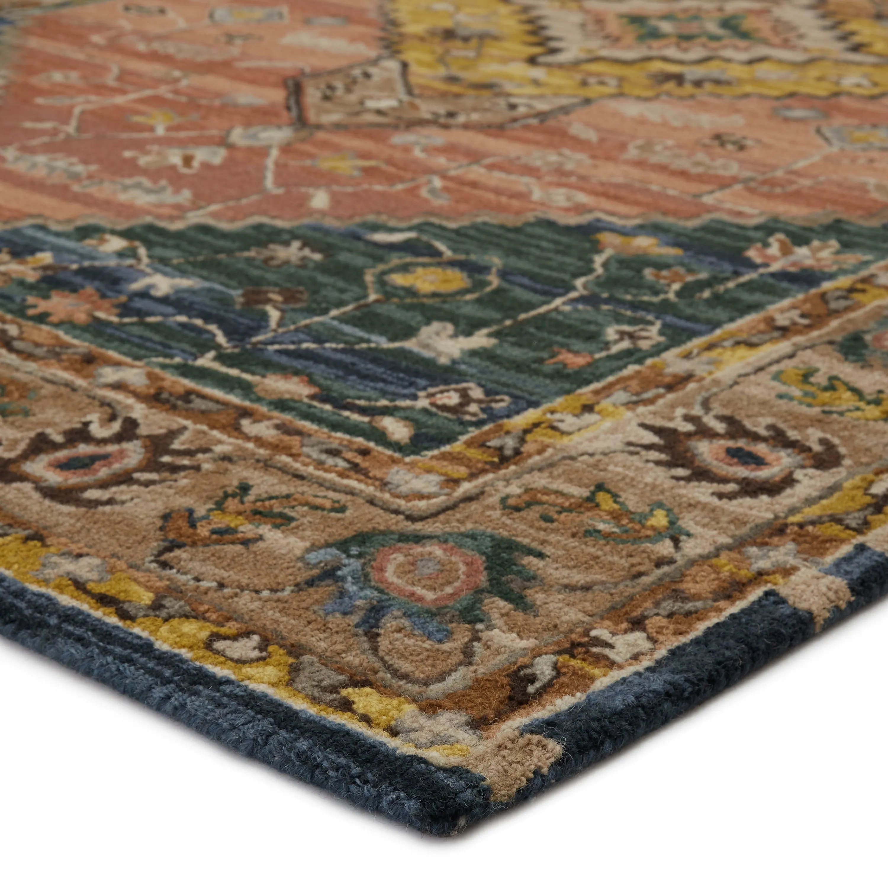 Seraphina Handmade Medallion Pink/ Yellow Area Rug