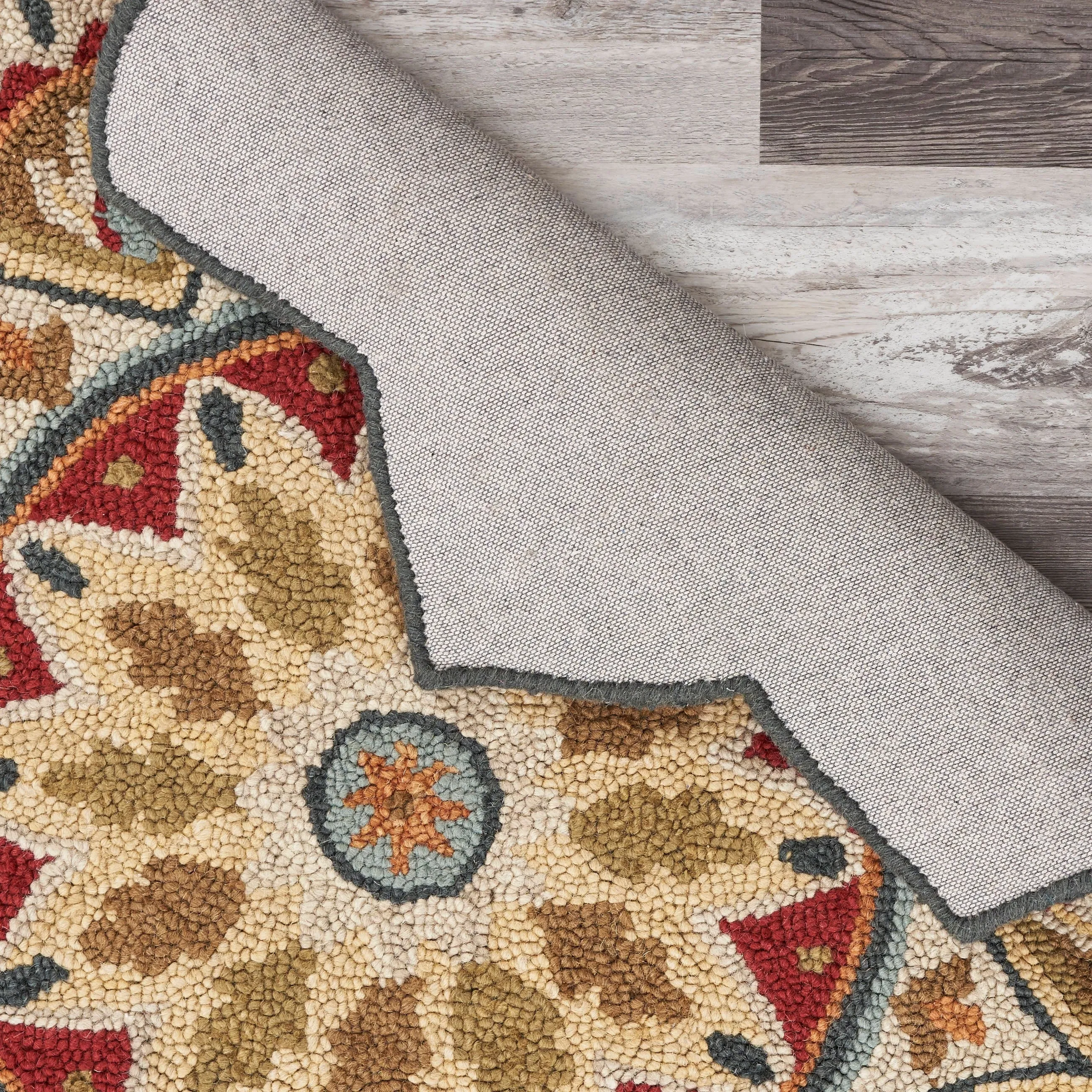 Sevita Red Sunflower Area Rug - 6'0 Round - 6'0 Round