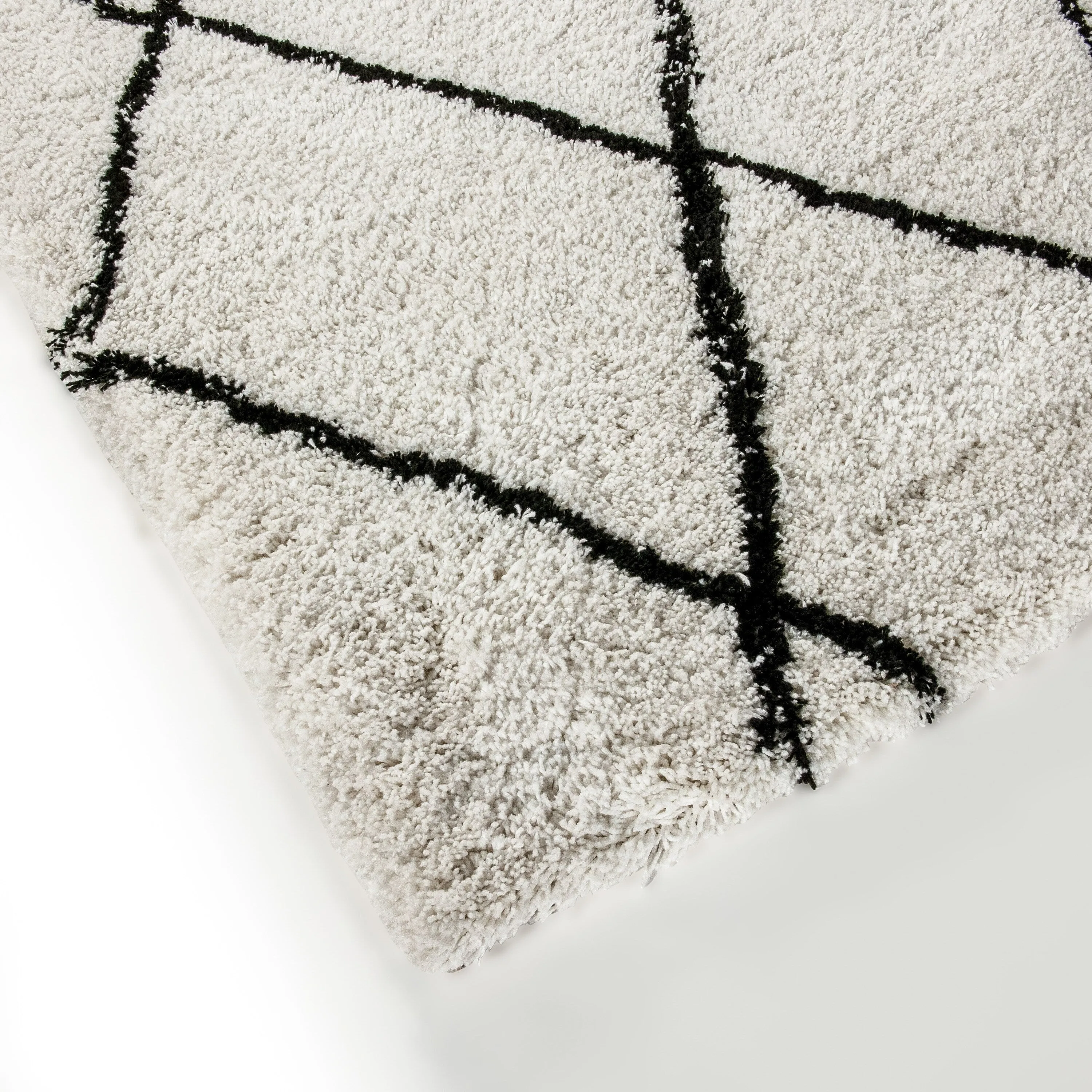 Shag Style Diamond Trellis Area Rug