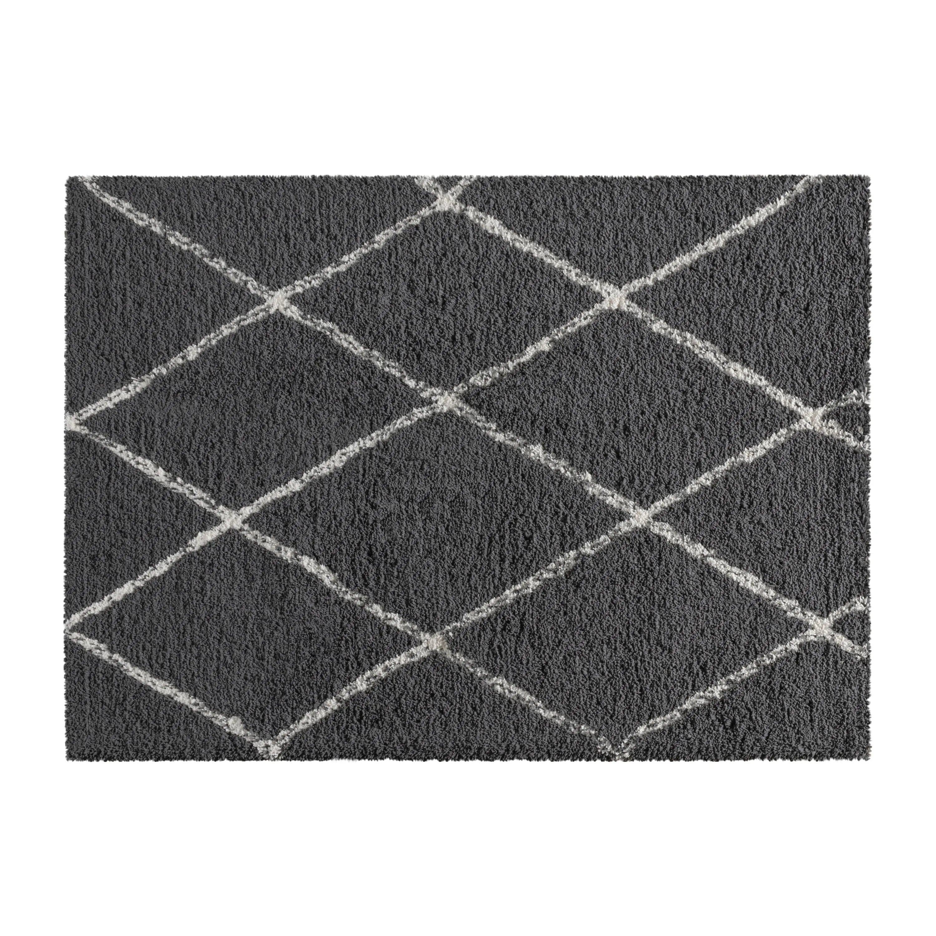 Shag Style Diamond Trellis Area Rug