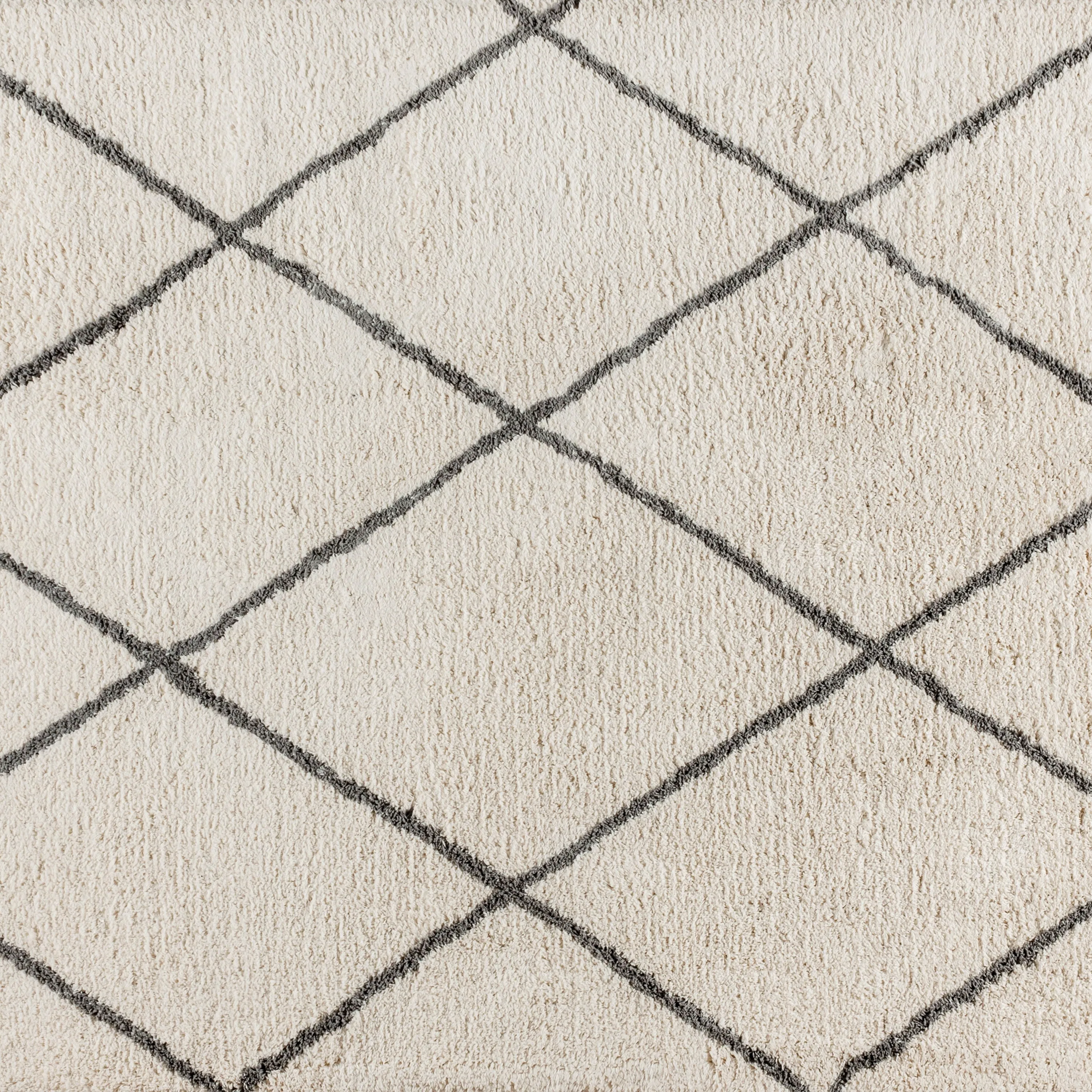 Shag Style Diamond Trellis Area Rug