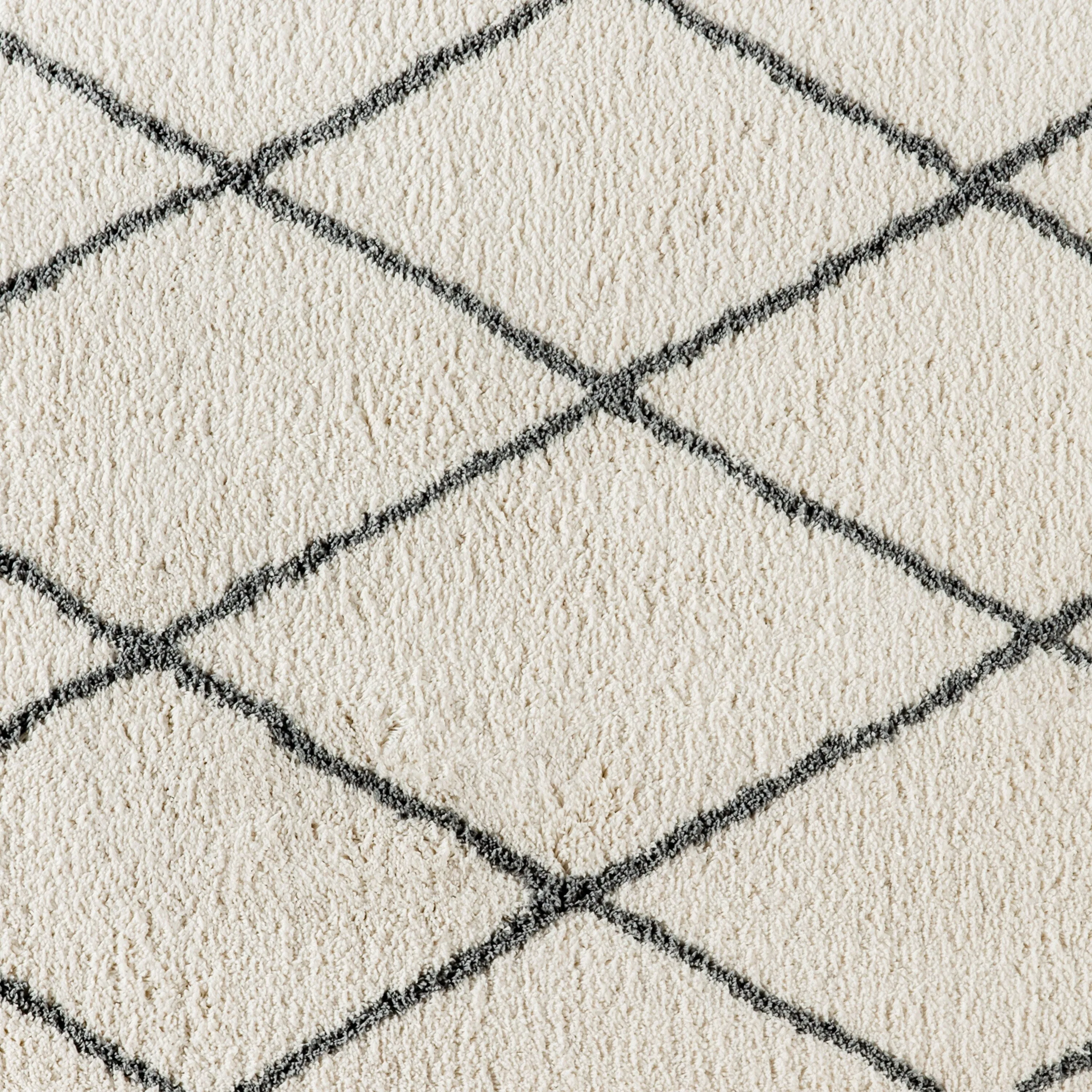 Shag Style Diamond Trellis Area Rug