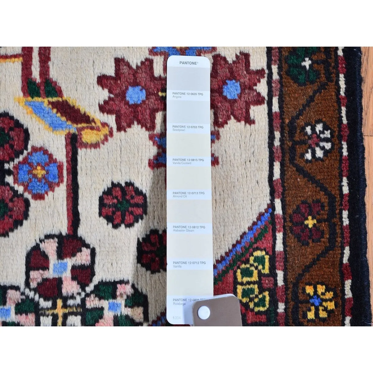 Shahbanu Rugs Rural Village Vintage Persian Hamadan Tribal Design Pure Wool Hand Knotted Clean Oriental Rug (3'5 x 5'2)