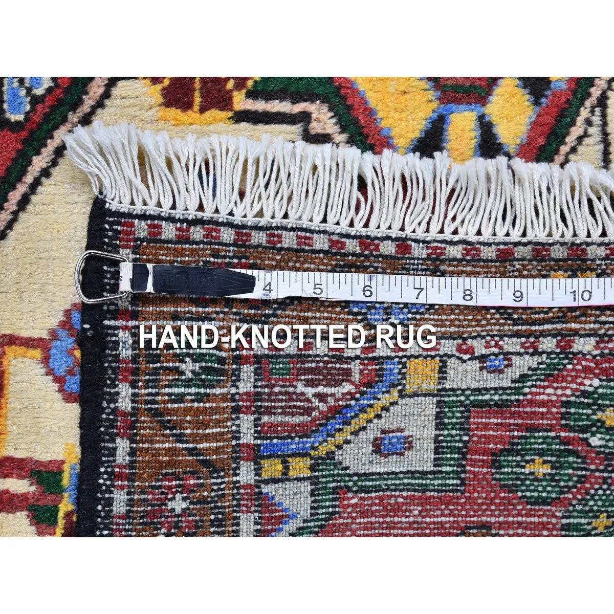 Shahbanu Rugs Rural Village Vintage Persian Hamadan Tribal Design Pure Wool Hand Knotted Clean Oriental Rug (3'5 x 5'2)