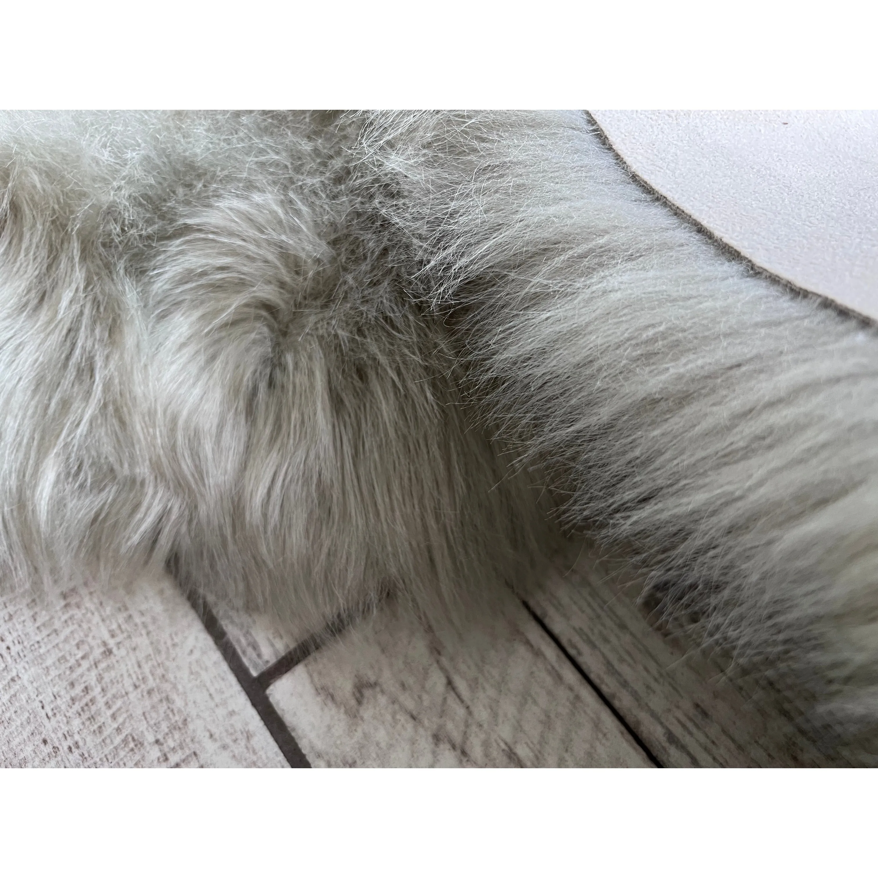 Silver Orchid Luxurious Faux Bison Skin Shag Rug