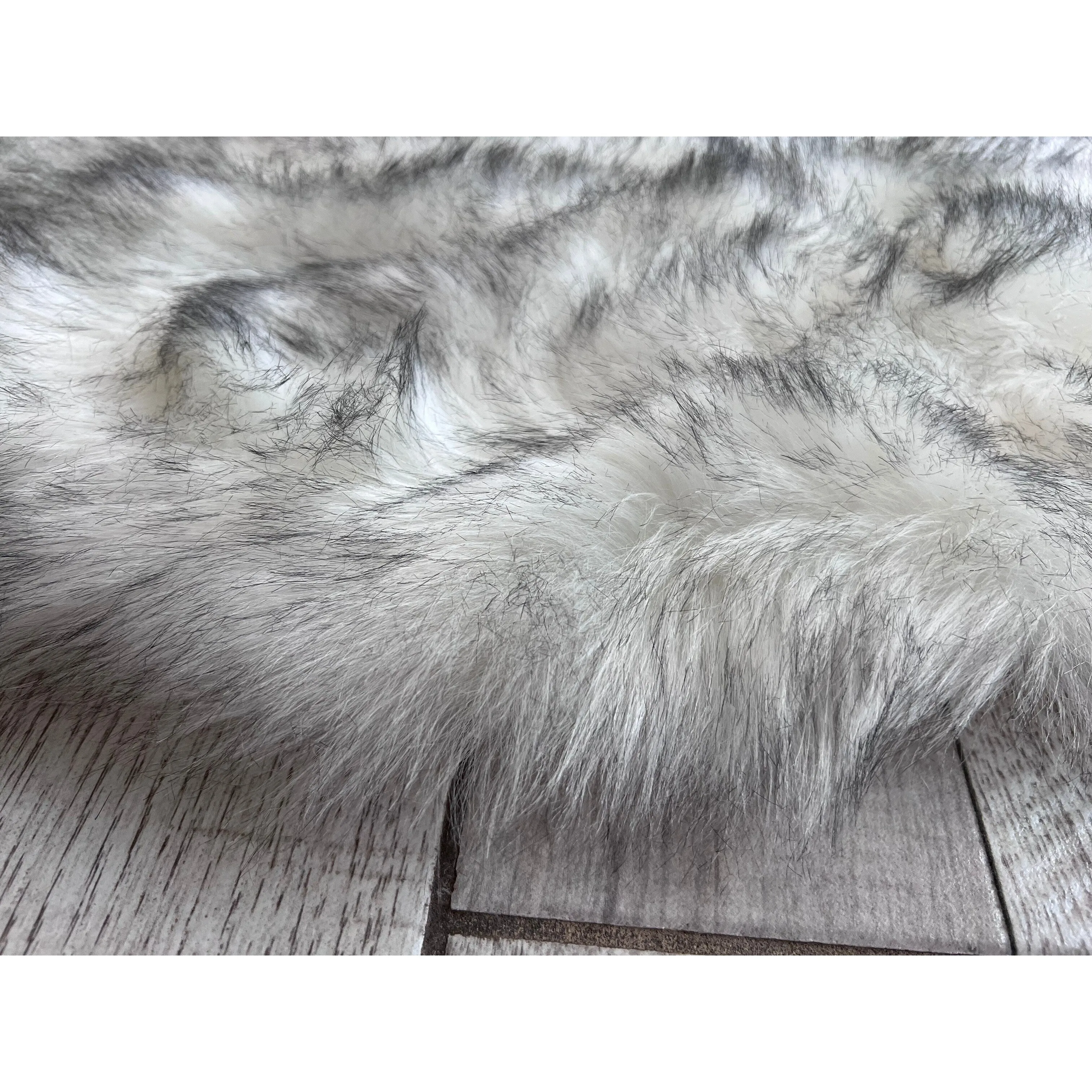 Silver Orchid Luxurious Faux Bison Skin Shag Rug
