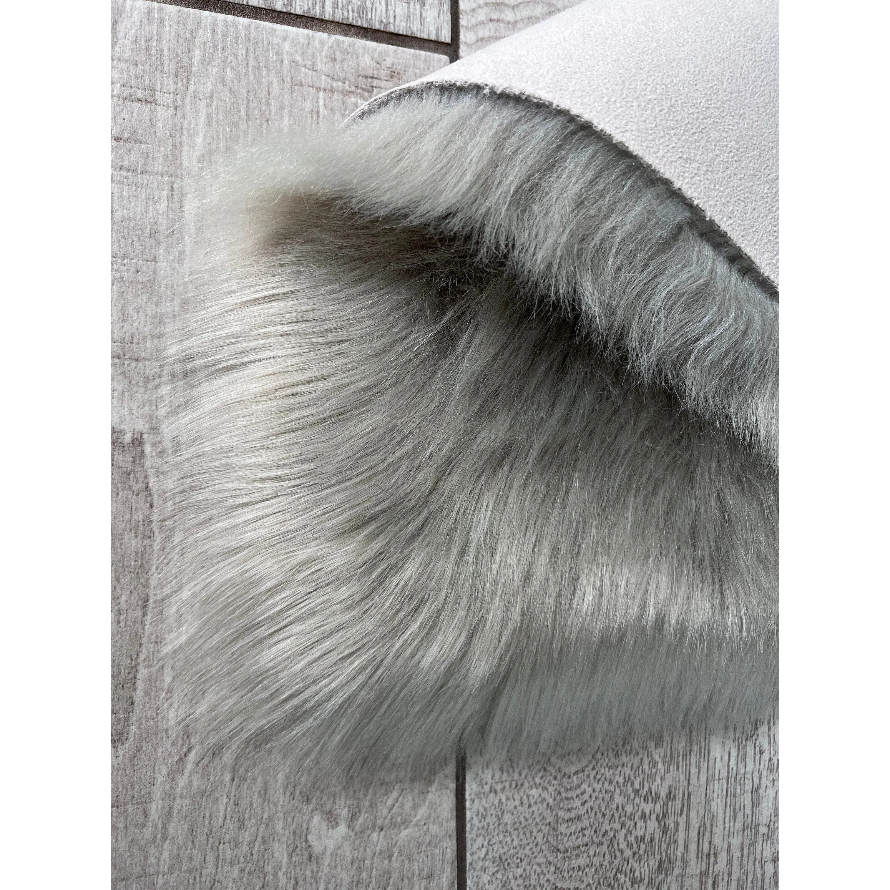 Silver Orchid Luxurious Faux Bison Skin Shag Rug
