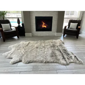 Silver Orchid Luxurious Faux Bison Skin Shag Rug