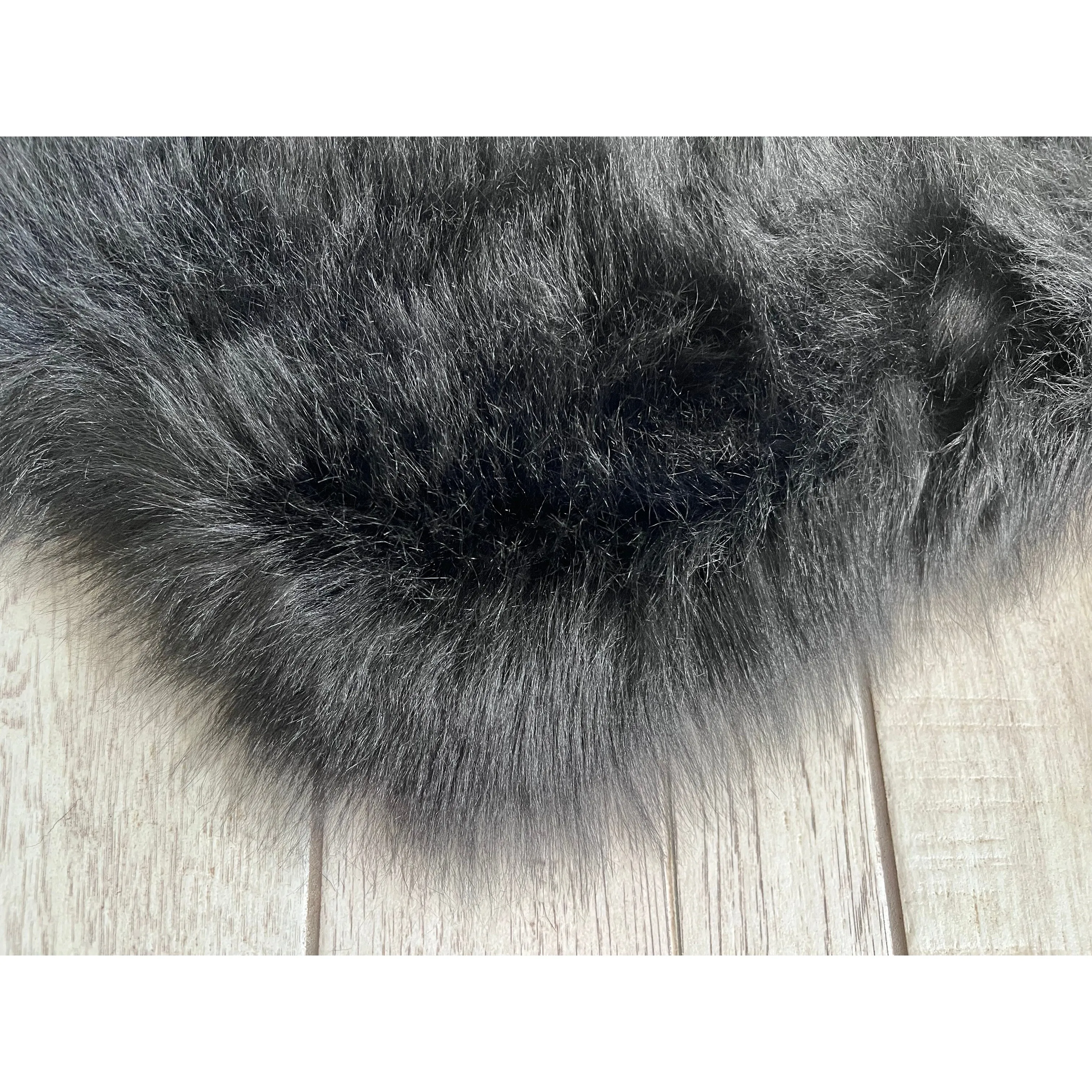 Silver Orchid Luxurious Faux Bison Skin Shag Rug