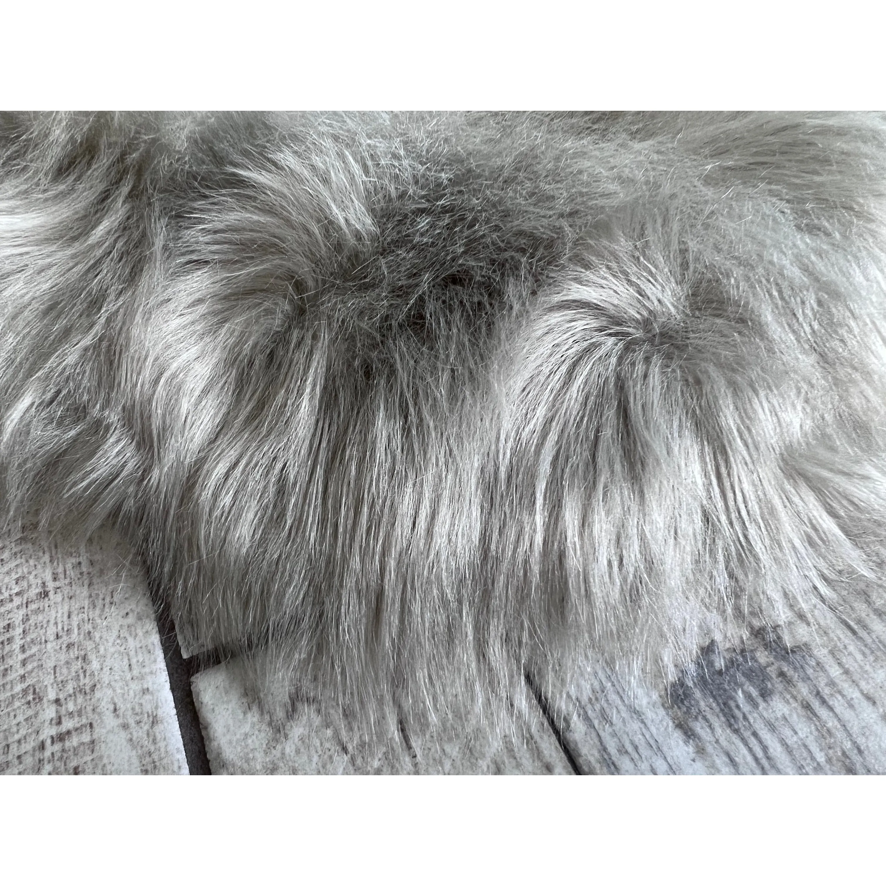 Silver Orchid Luxurious Faux Bison Skin Shag Rug