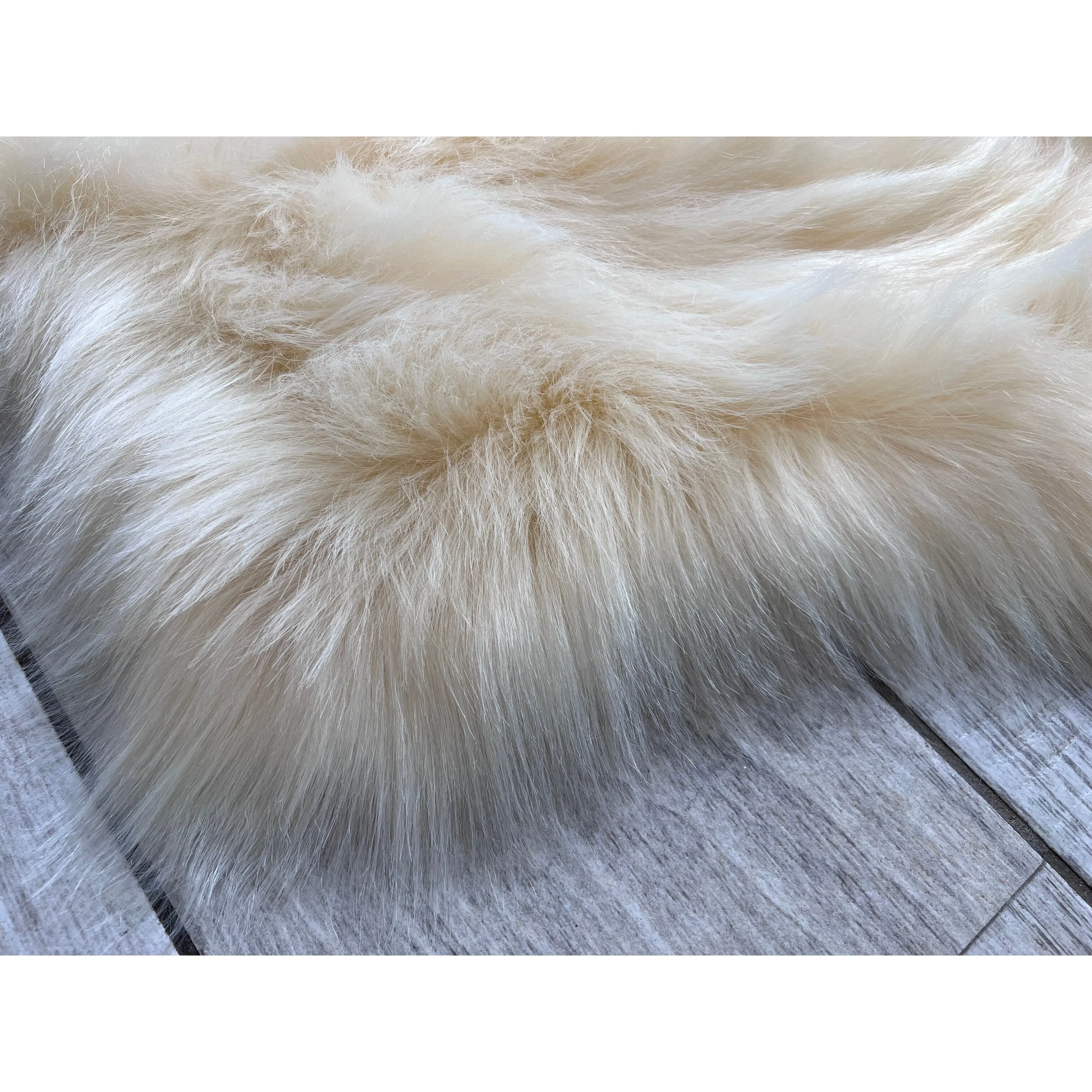 Silver Orchid Luxurious Faux Bison Skin Shag Rug