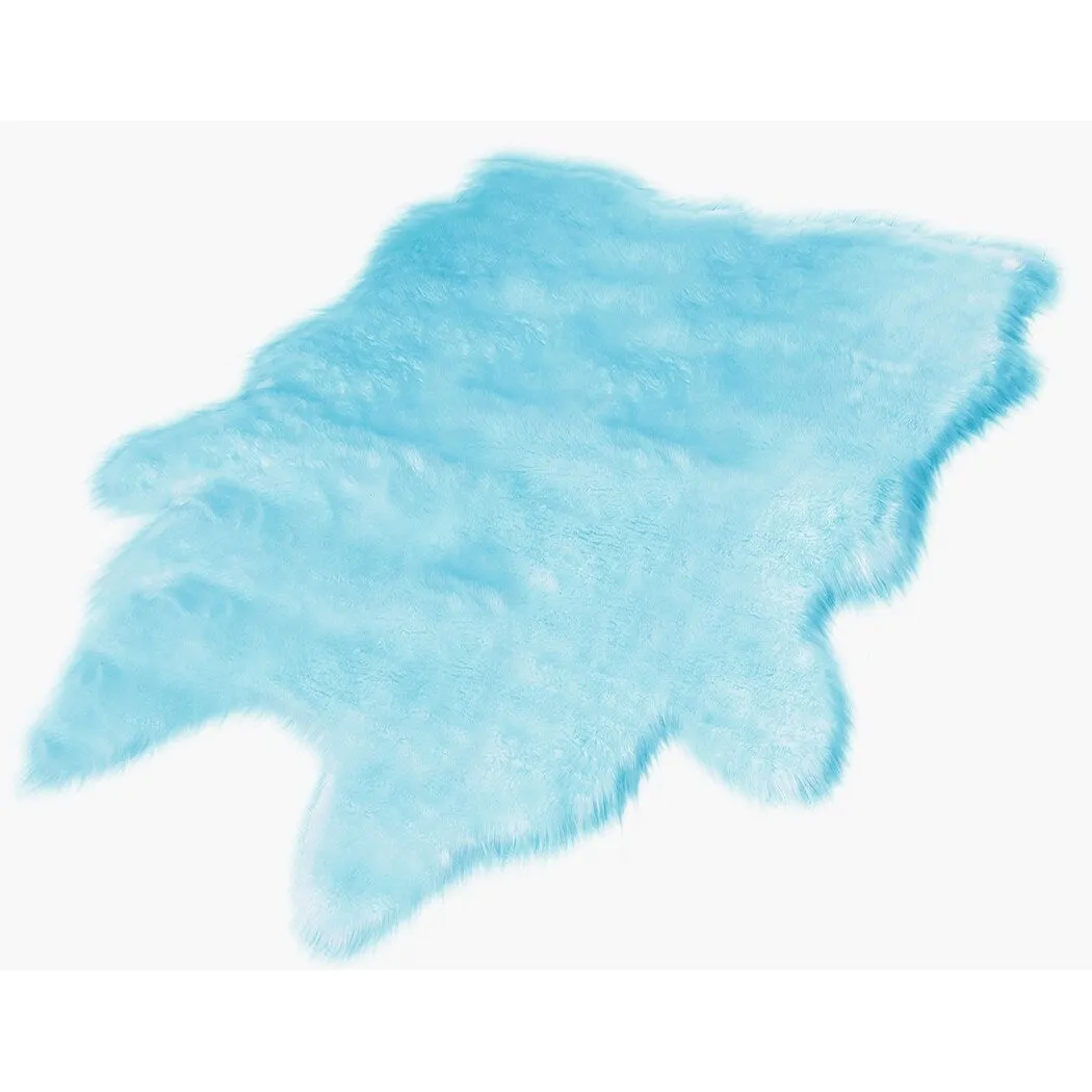 Silver Orchid Luxurious Faux Bison Skin Shag Rug