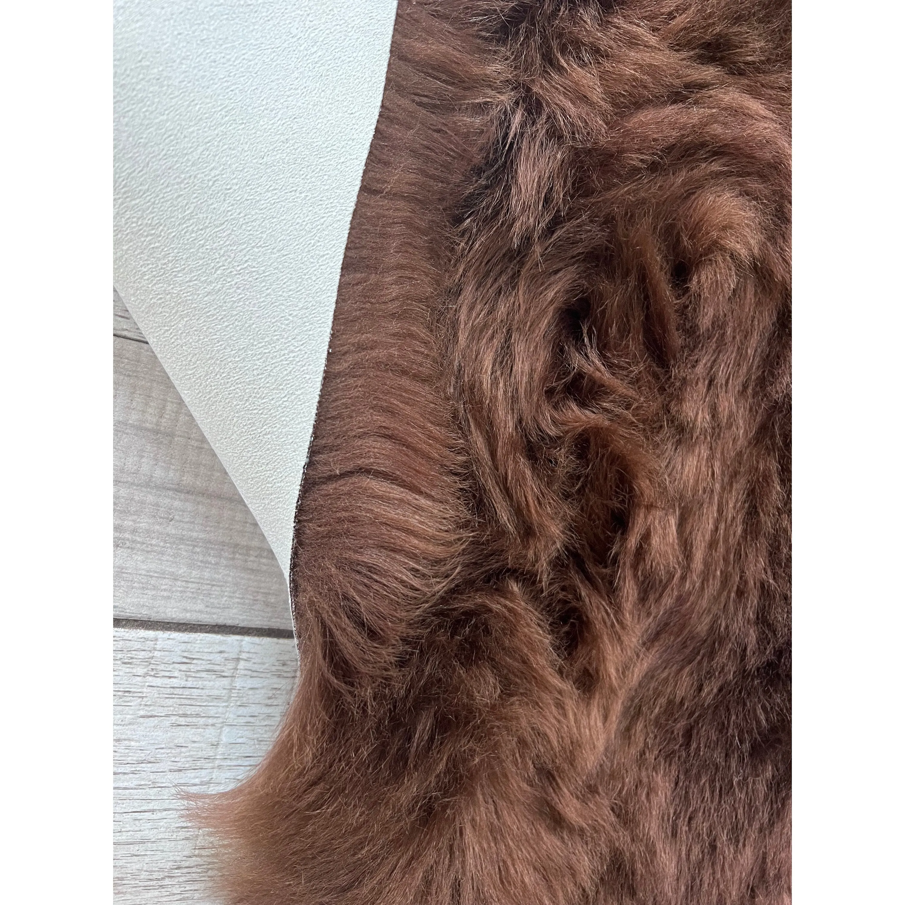 Silver Orchid Luxurious Faux Bison Skin Shag Rug