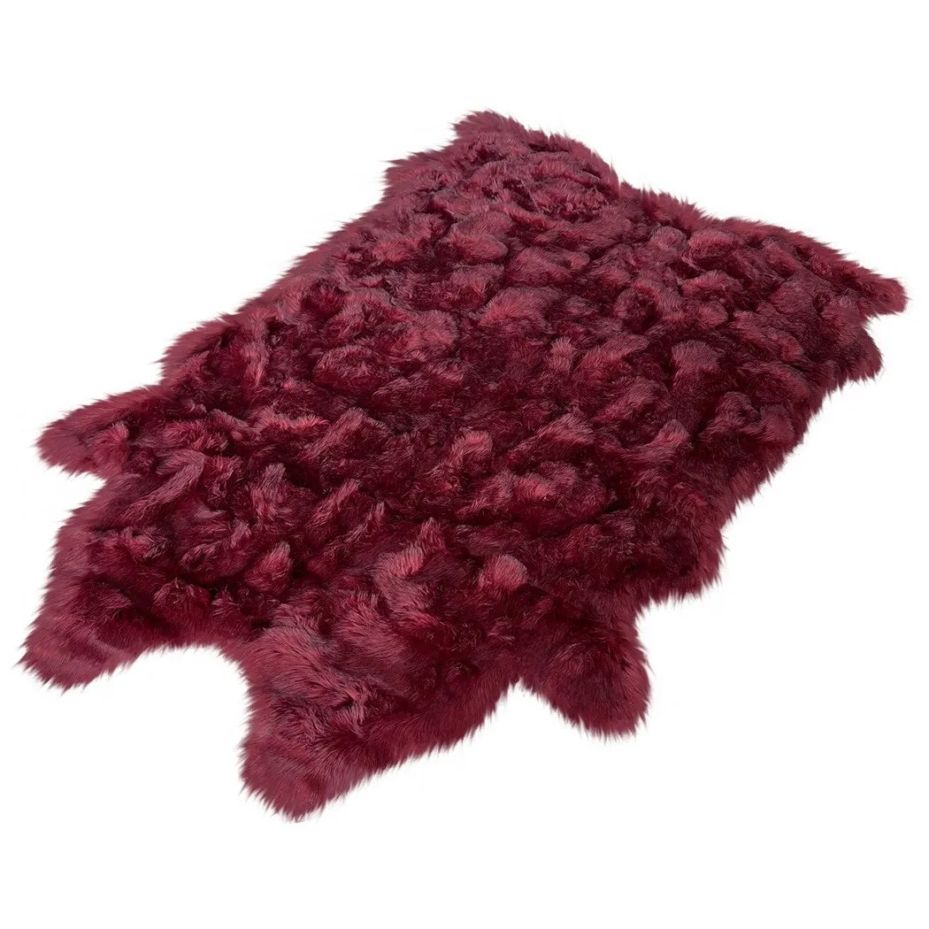 Silver Orchid Luxurious Faux Bison Skin Shag Rug
