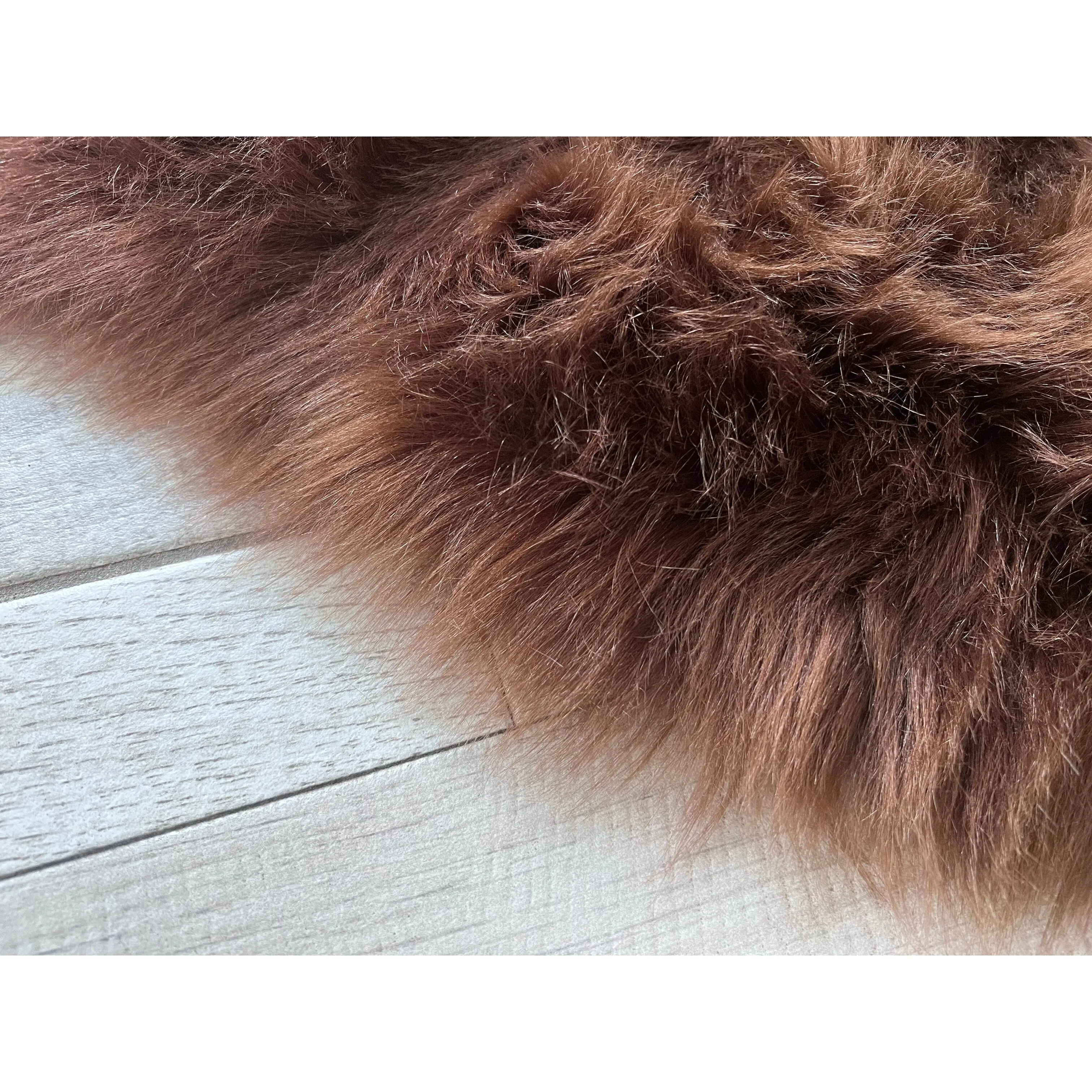 Silver Orchid Luxurious Faux Bison Skin Shag Rug