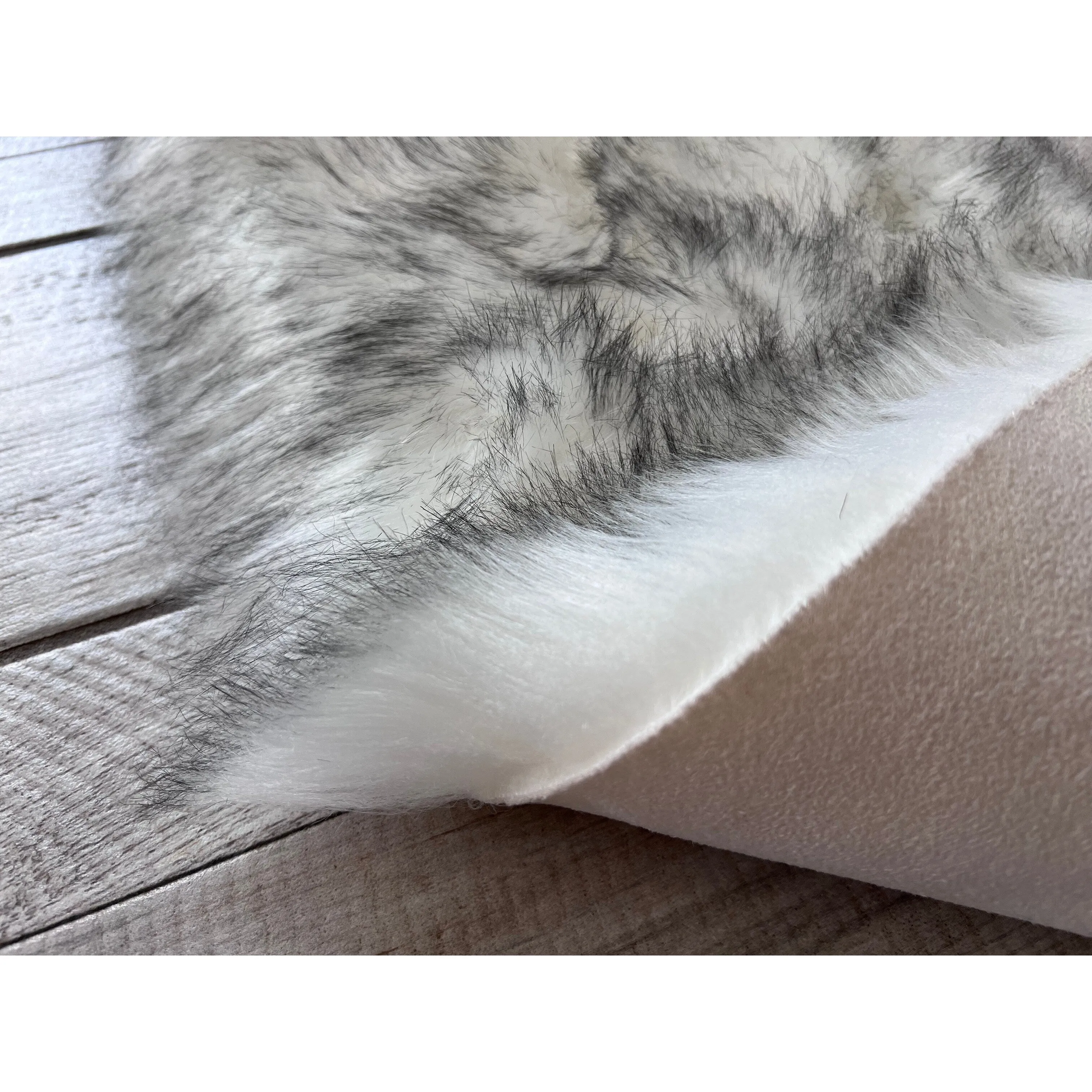 Silver Orchid Luxurious Faux Bison Skin Shag Rug