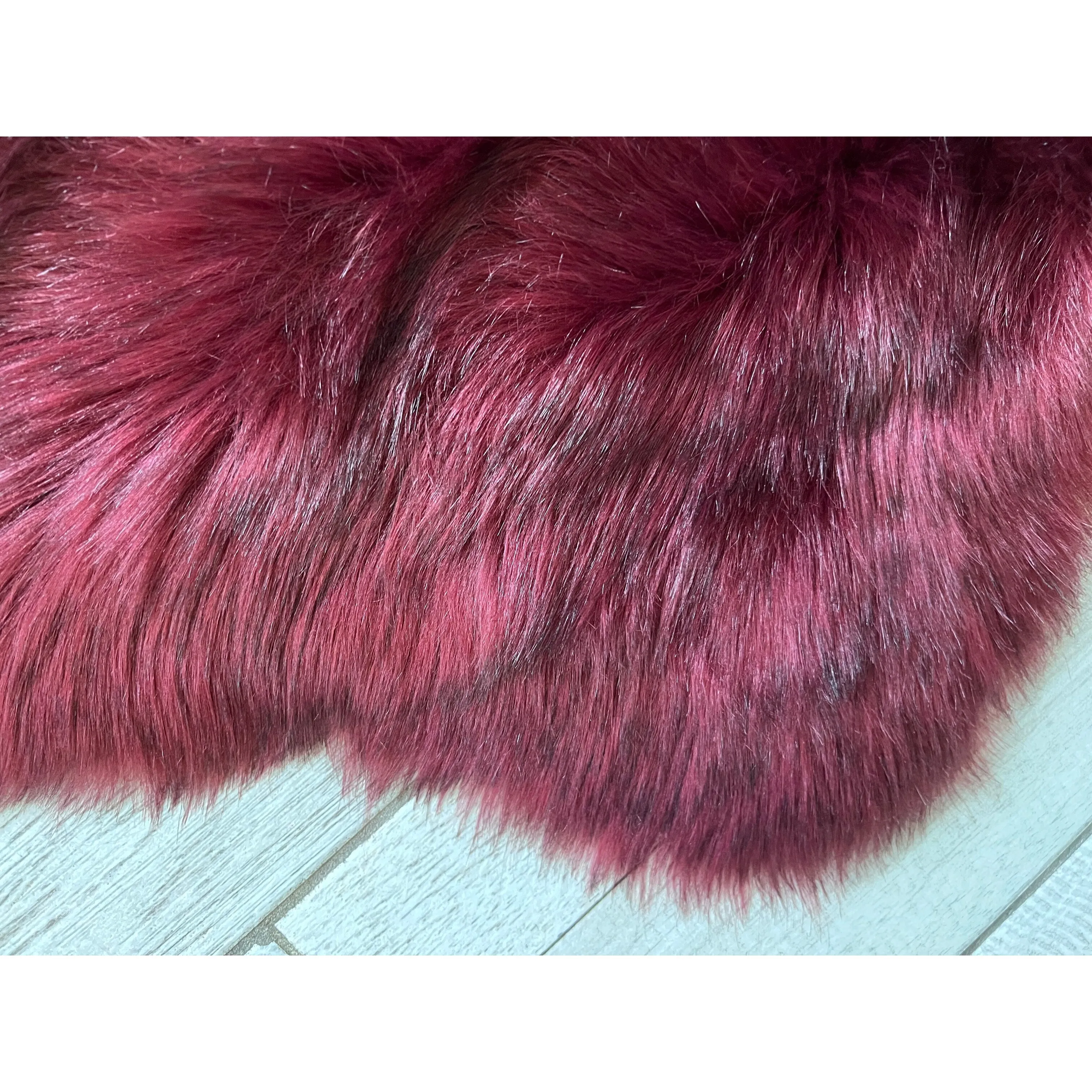 Silver Orchid Luxurious Faux Bison Skin Shag Rug