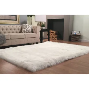 Silver Orchid Nansen Luxurious Faux Sheepskin Thick Shag Area Rug