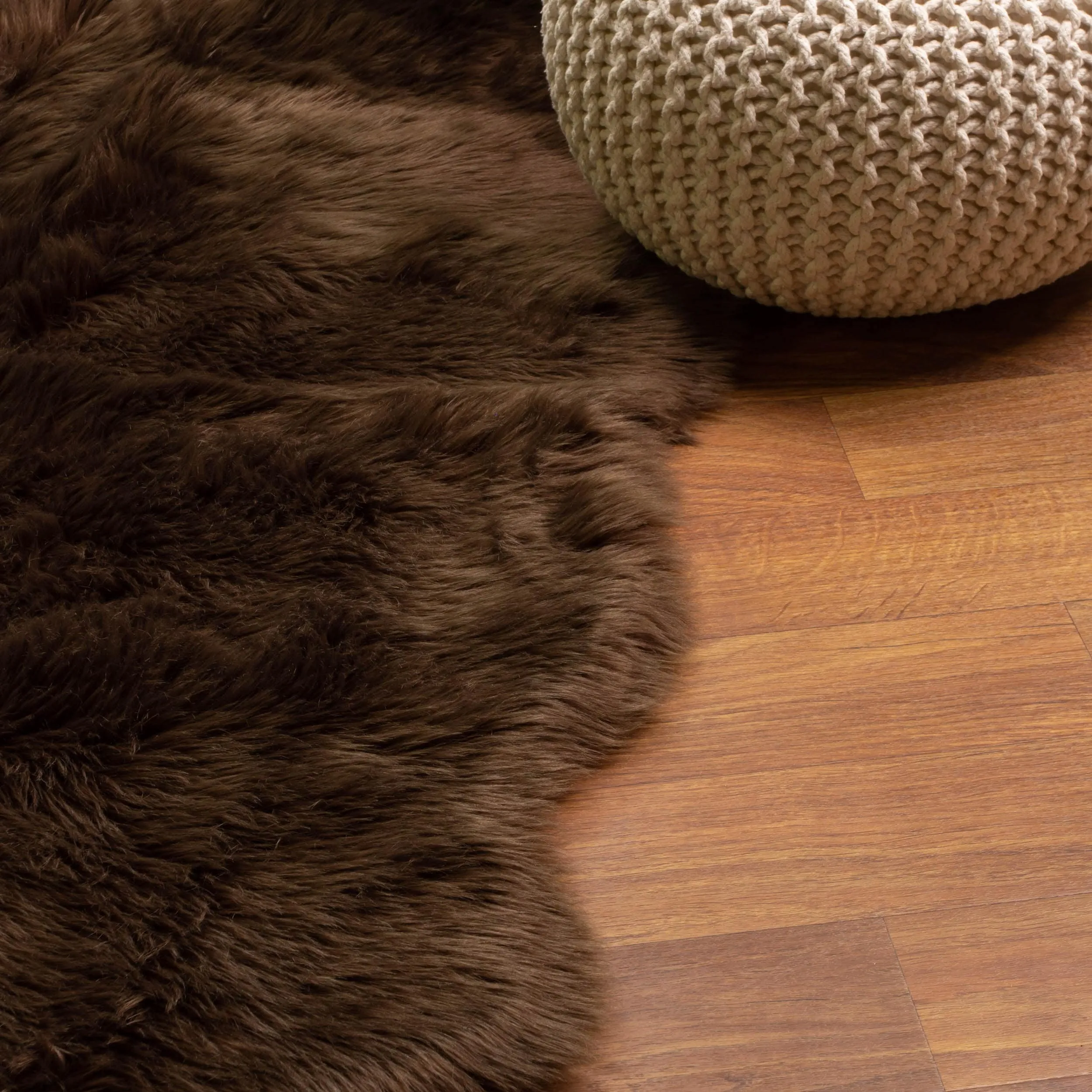 Silver Orchid Parrott Faux Fur Sheepskin Area Rug