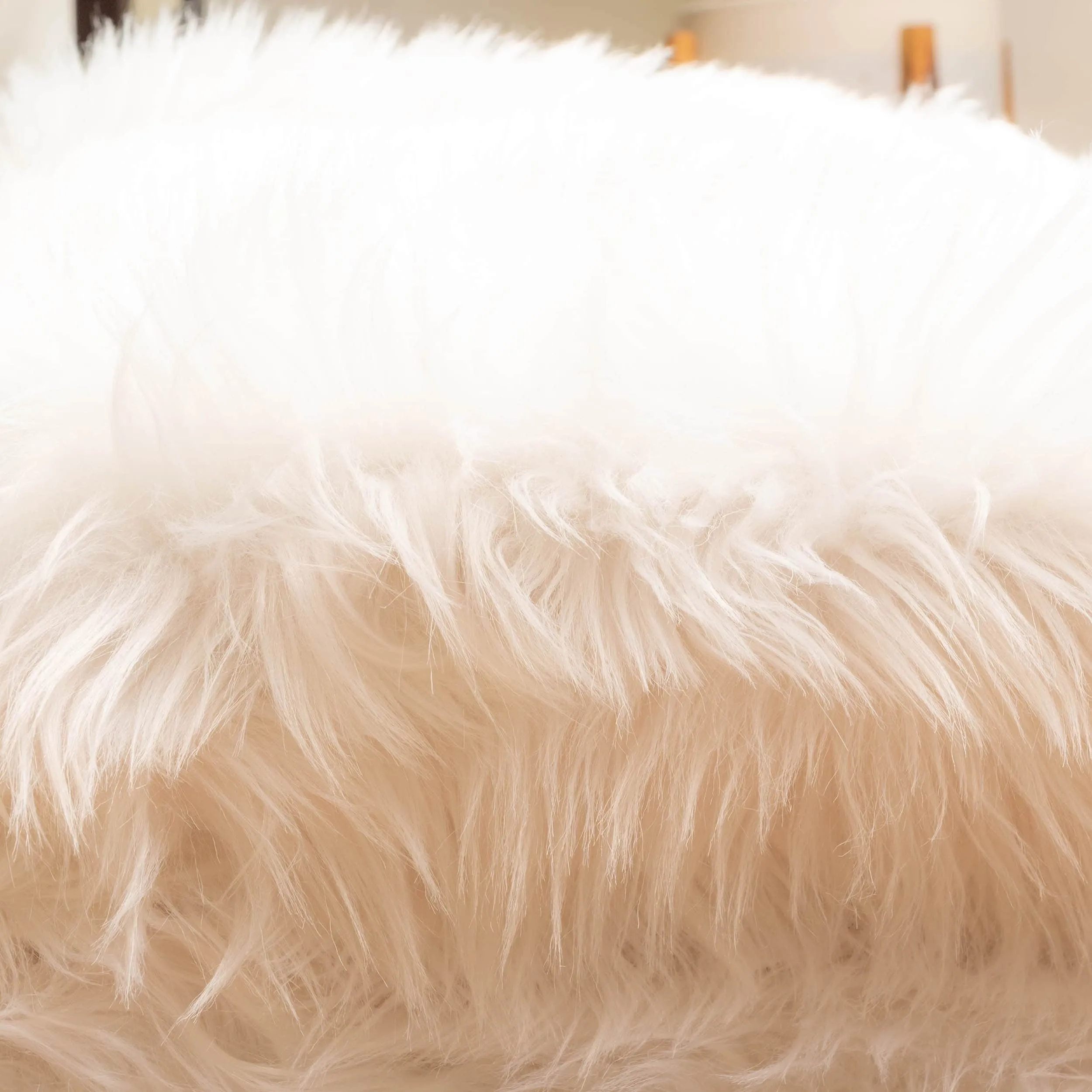 Silver Orchid Parrott Faux Fur Sheepskin Area Rug
