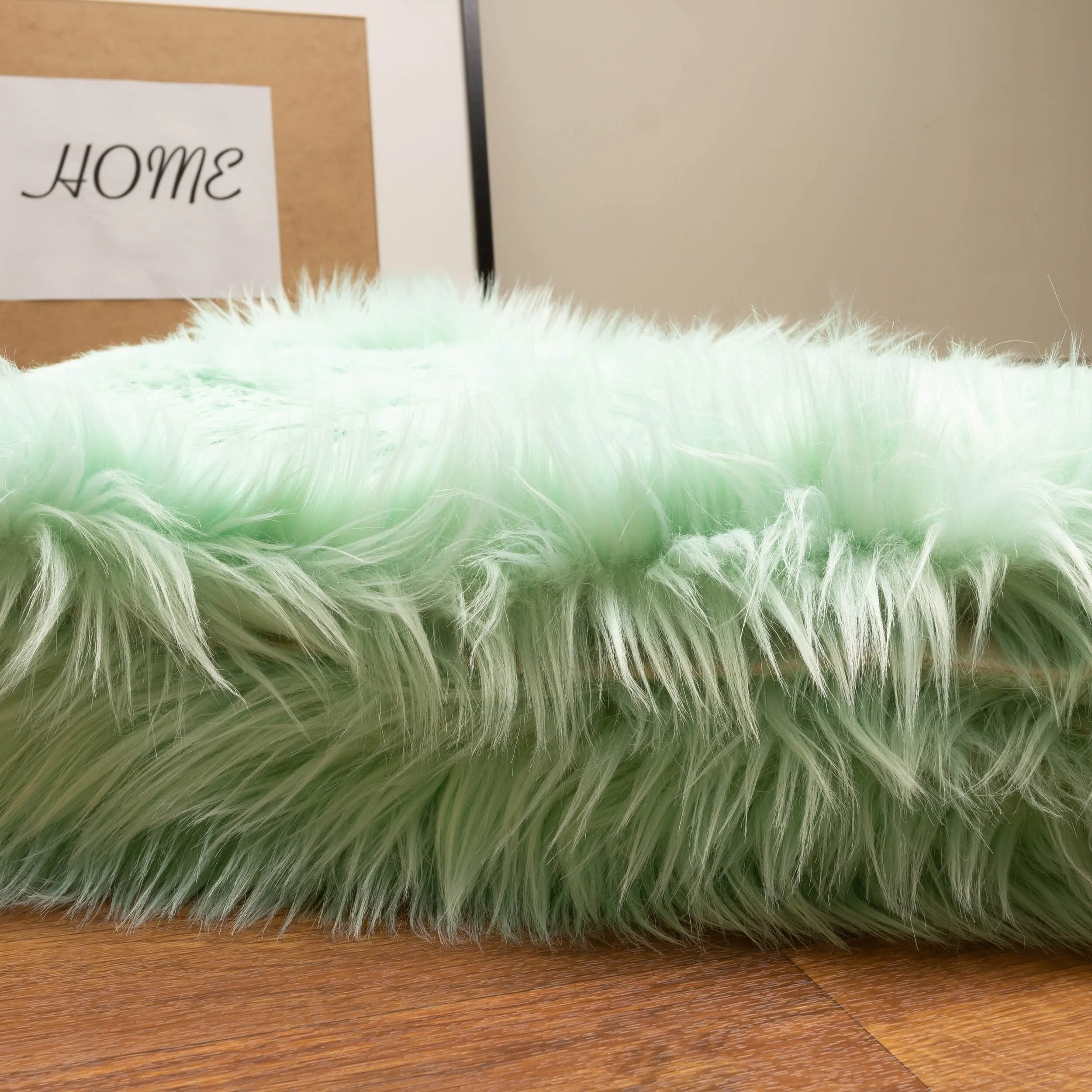 Silver Orchid Parrott Faux Fur Sheepskin Area Rug