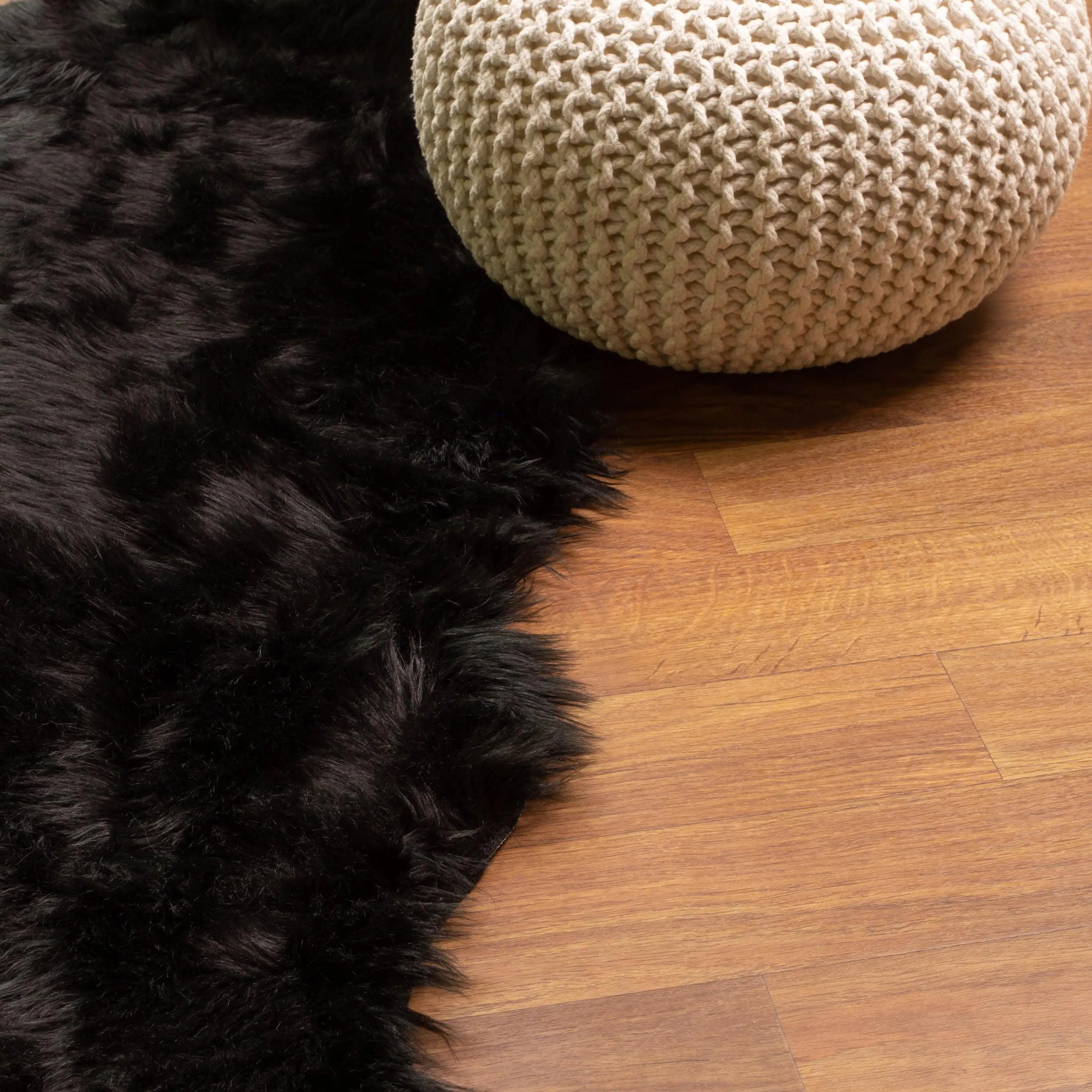 Silver Orchid Parrott Faux Fur Sheepskin Area Rug