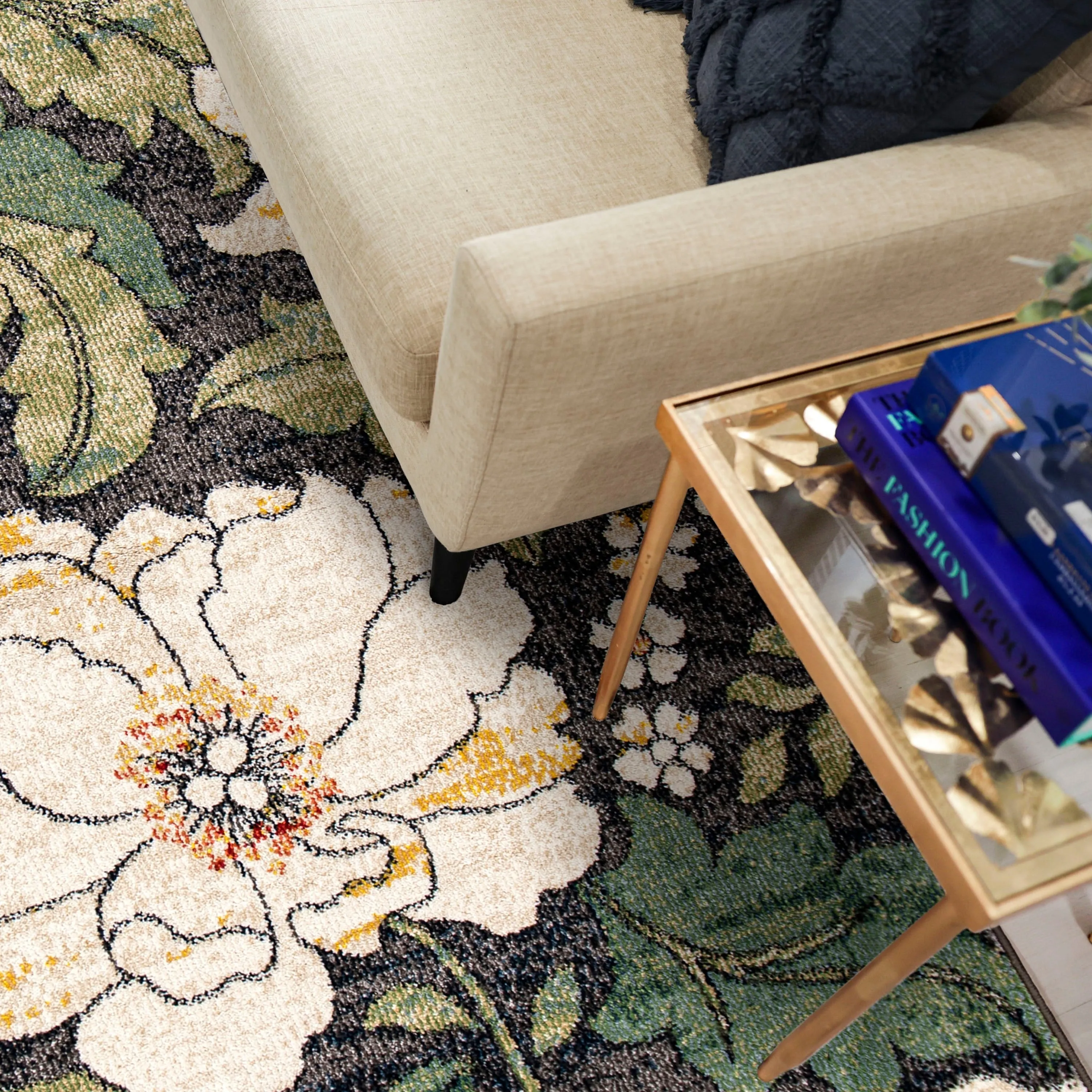 Simply Southern Cottage Jefferson Floral Distressed Area Rug