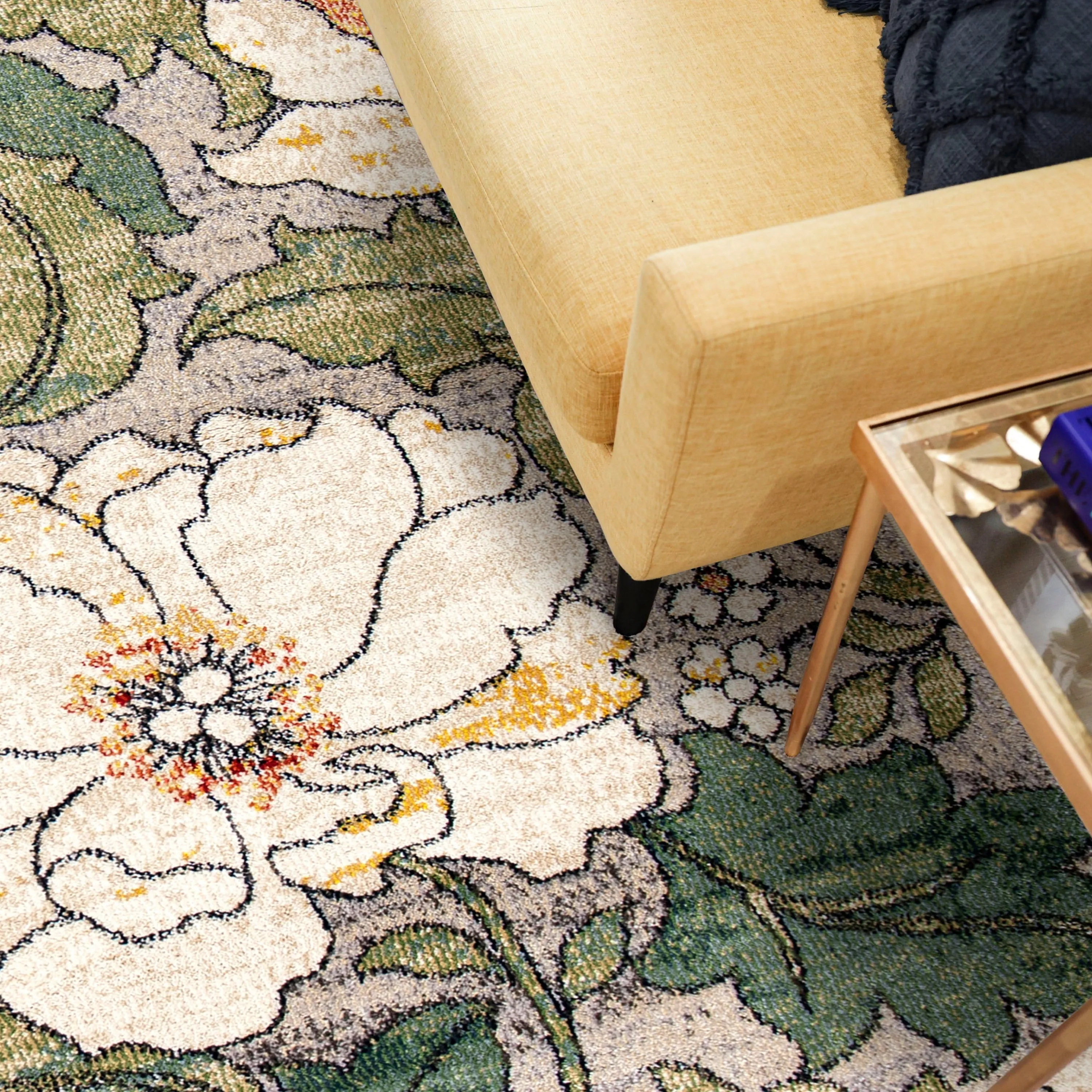 Simply Southern Cottage Jefferson Floral Distressed Area Rug