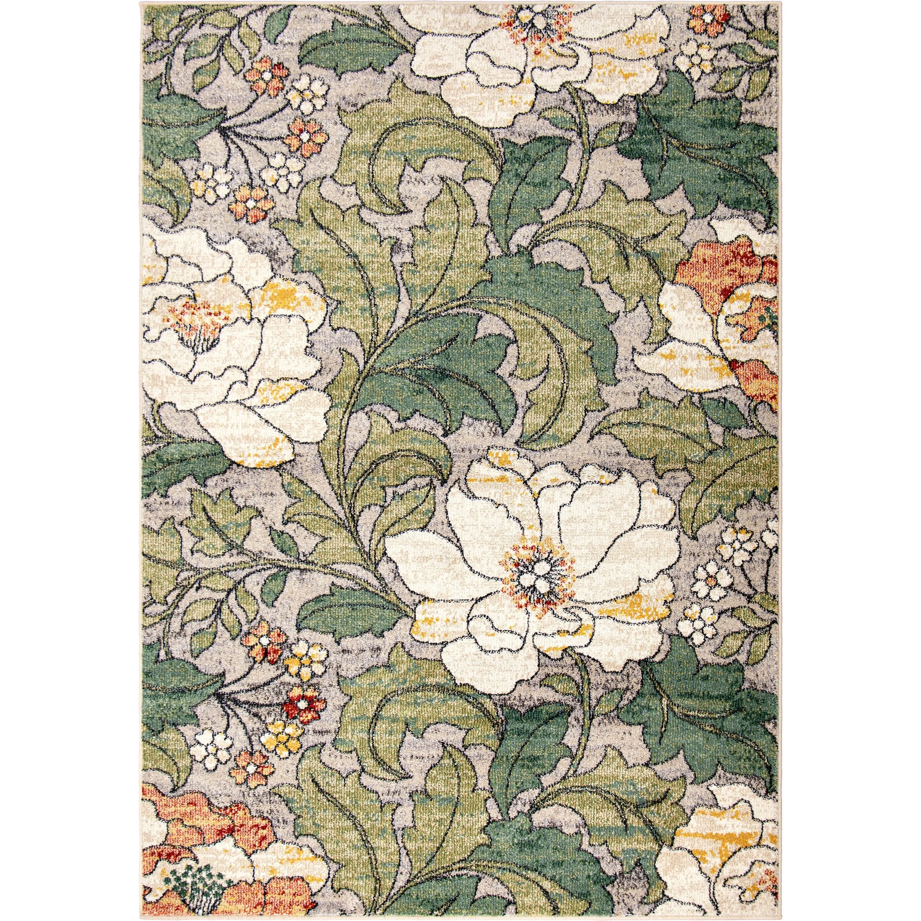Simply Southern Cottage Jefferson Floral Distressed Area Rug