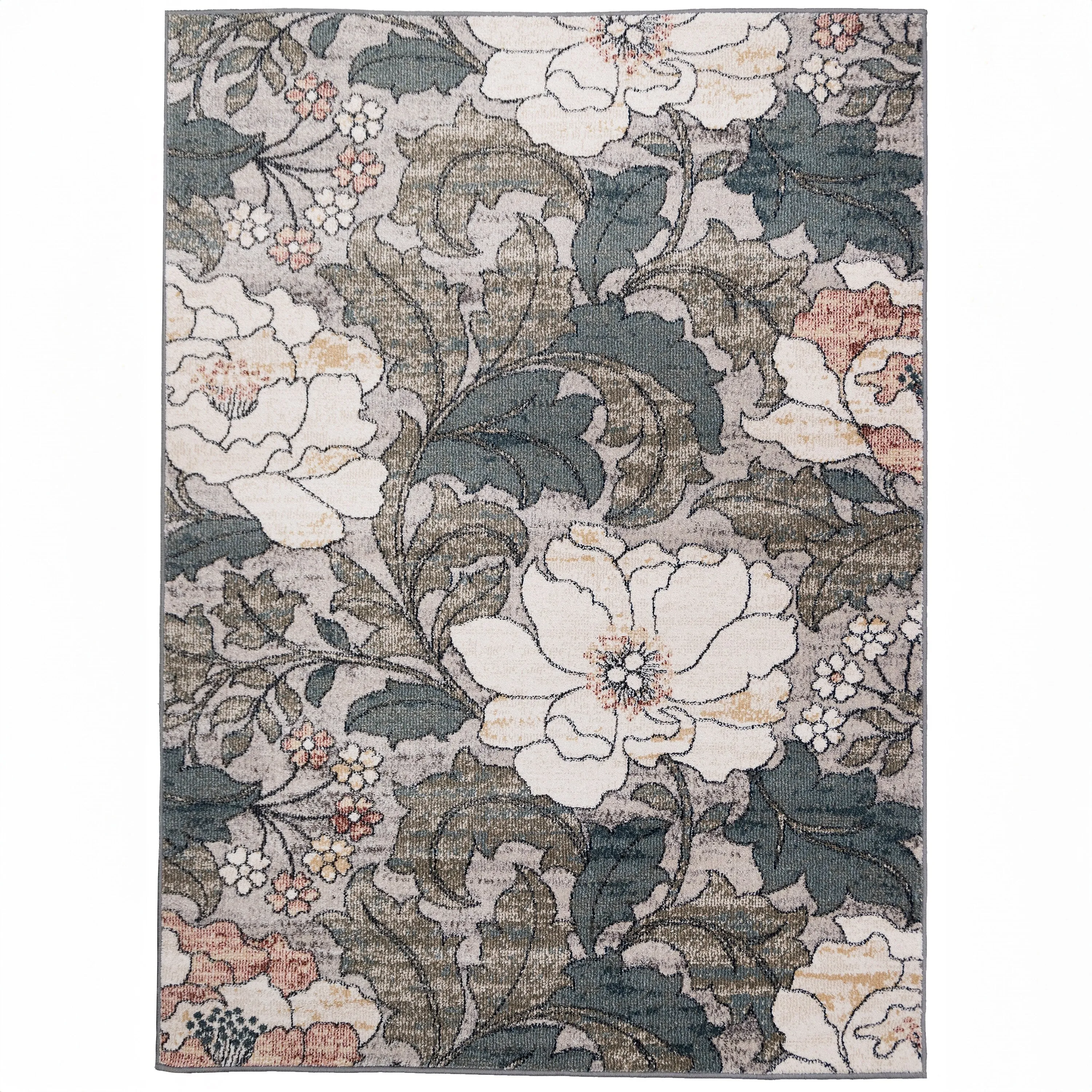 Simply Southern Cottage Jefferson Floral Distressed Area Rug