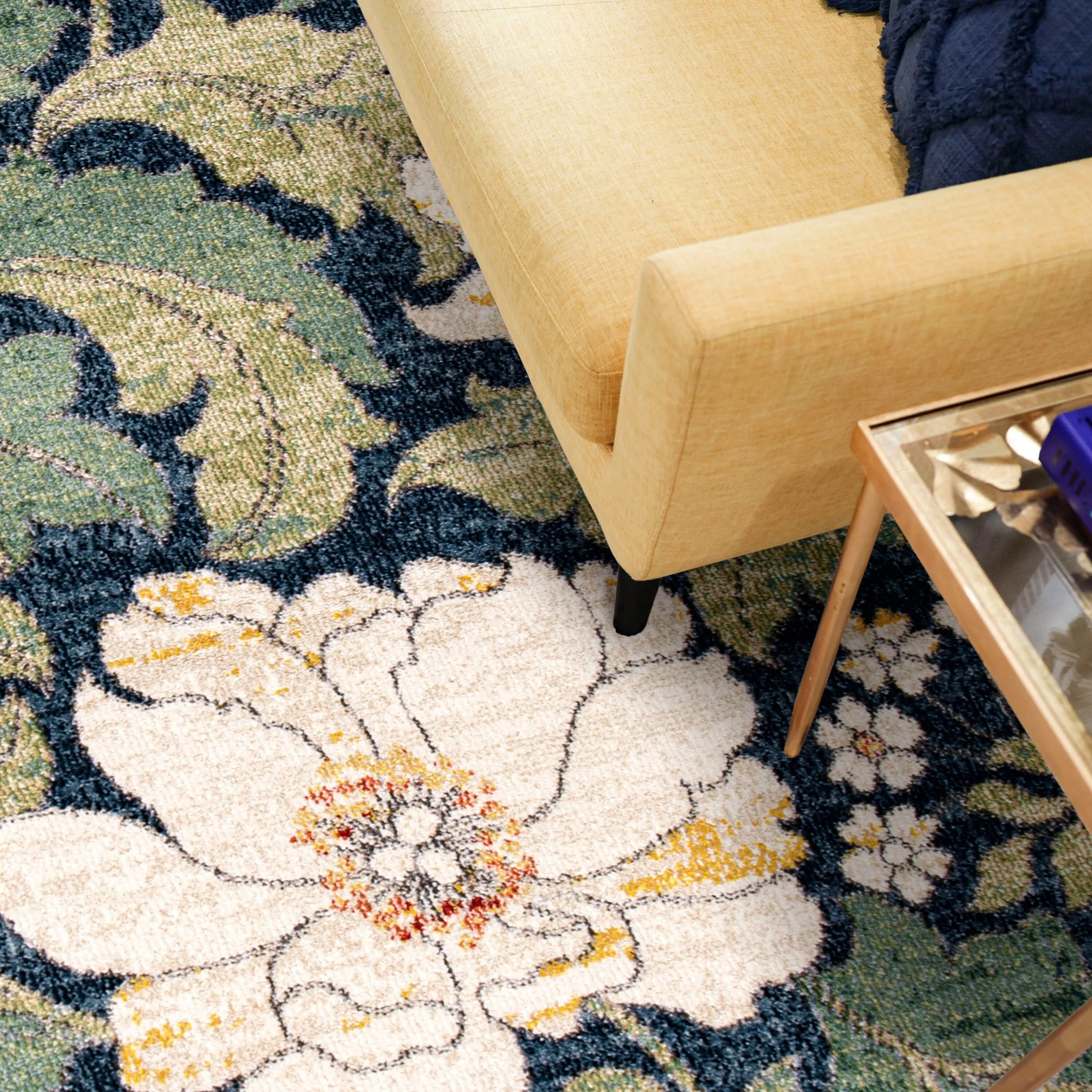 Simply Southern Cottage Jefferson Floral Distressed Area Rug