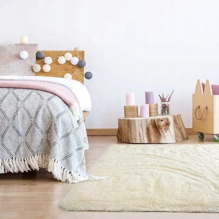 Soft Indoor Area Rug Modern Fluffy Home Carpet - 4' x 5.3'