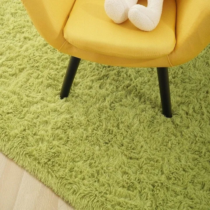 Soft Indoor Area Rug Modern Fluffy Home Carpet - 4' x 5.3'
