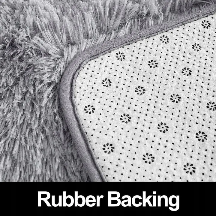 Soft Indoor Area Rug Modern Fluffy Home Carpet - 4' x 5.3'