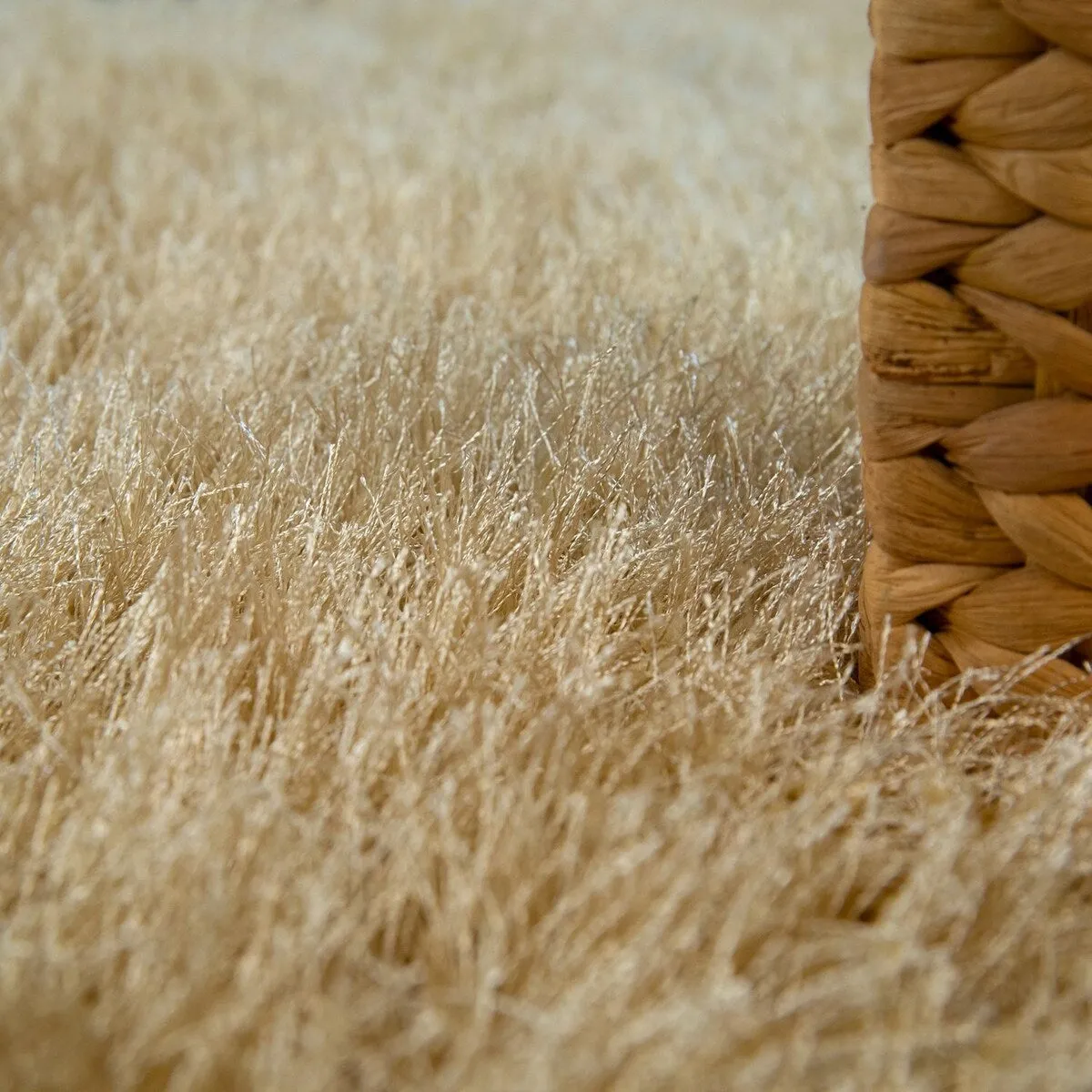 Soft Shag Rug For Bedroom & Living-Room Glossy Yarn