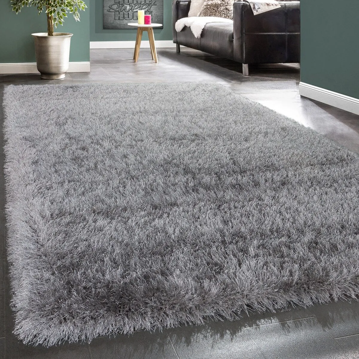 Soft Shag Rug For Bedroom & Living-Room Glossy Yarn