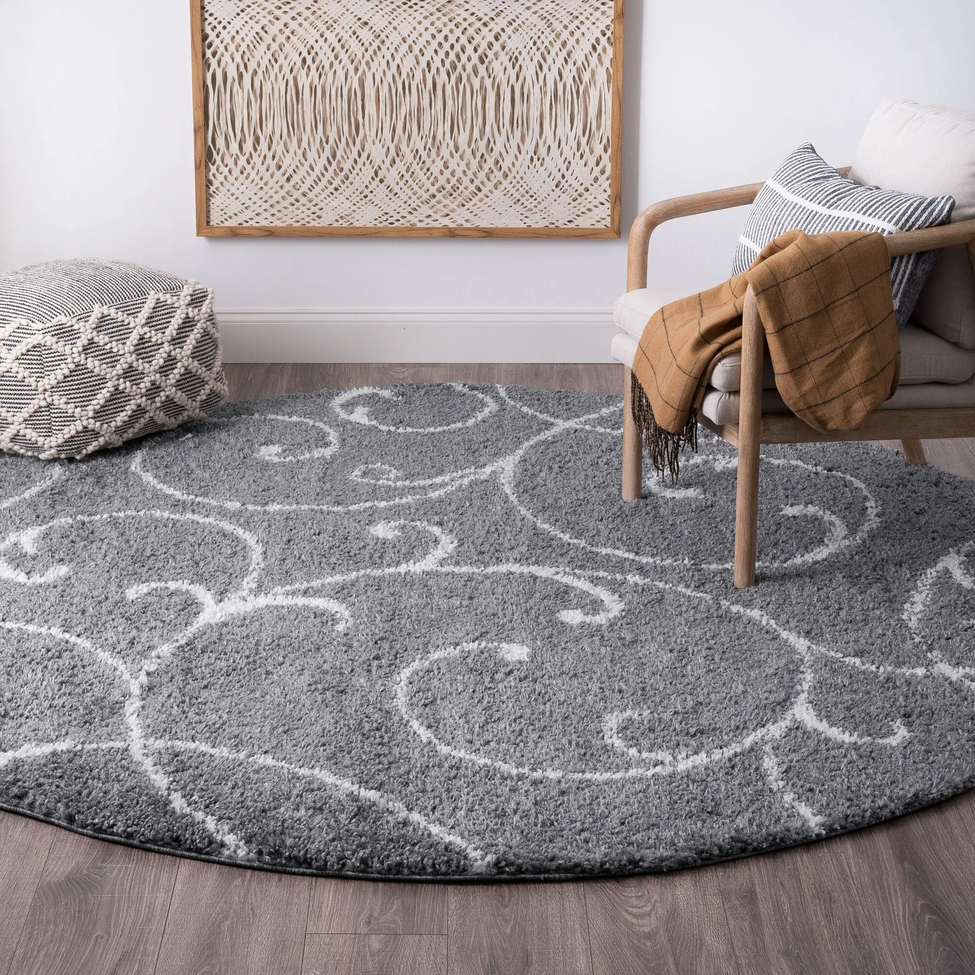 Sohni Shag Farmhouse Floral Indoor Area Rug
