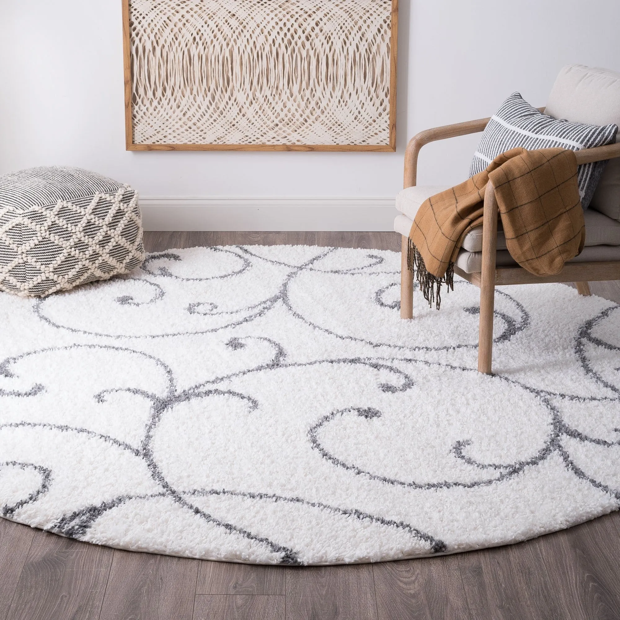 Sohni Shag Farmhouse Floral Indoor Area Rug
