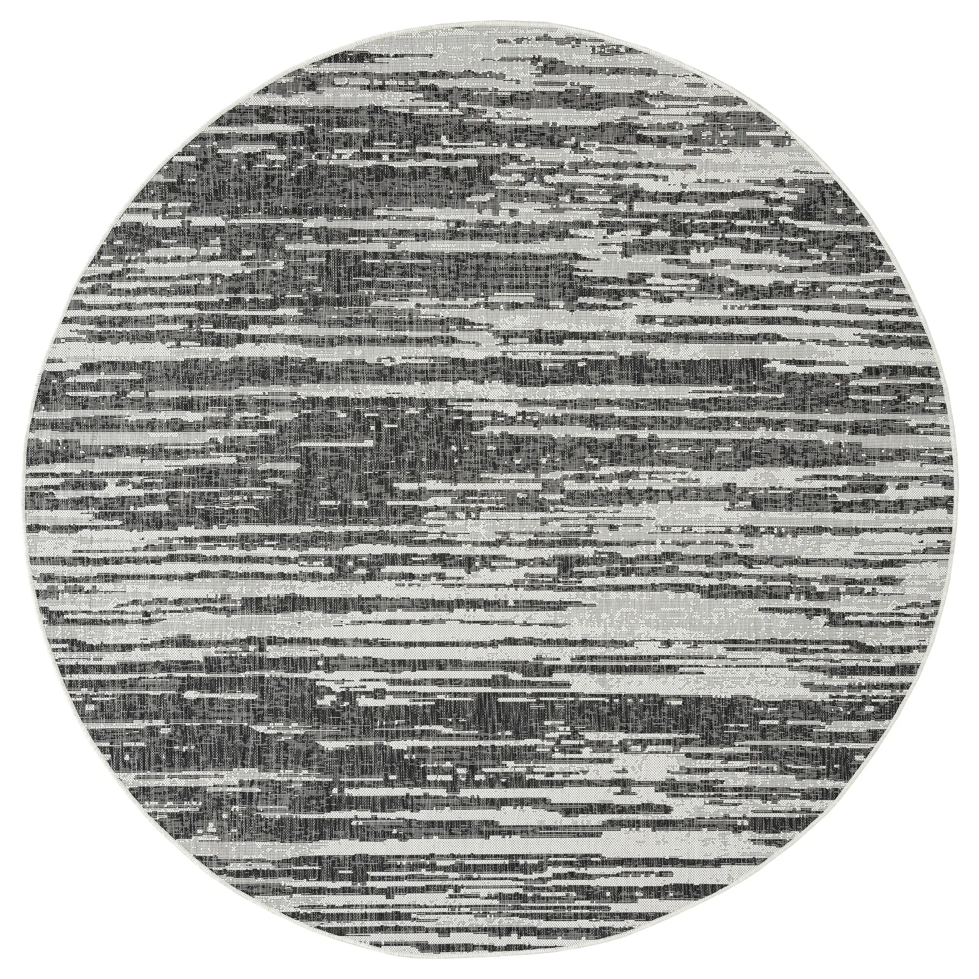 Soleri Charcoal Machine-Made Indoor/Outdoor Flatweave Area Rug