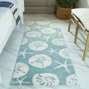 Stafford Nautilus Medallion Coastal Nautical Area Rug