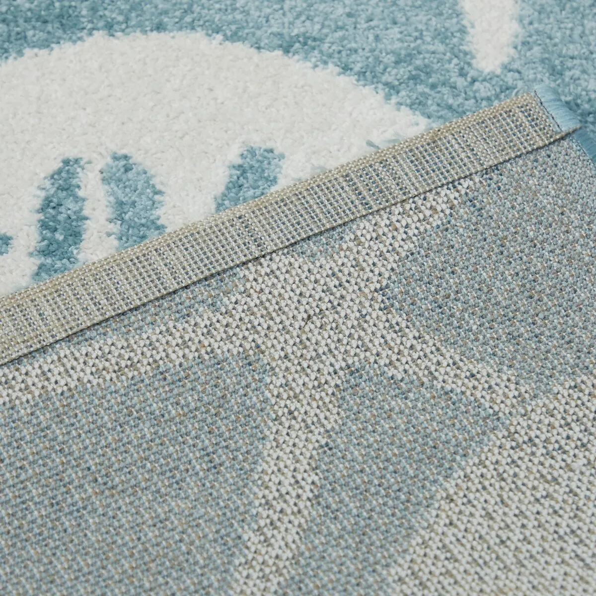 Stafford Nautilus Medallion Coastal Nautical Area Rug