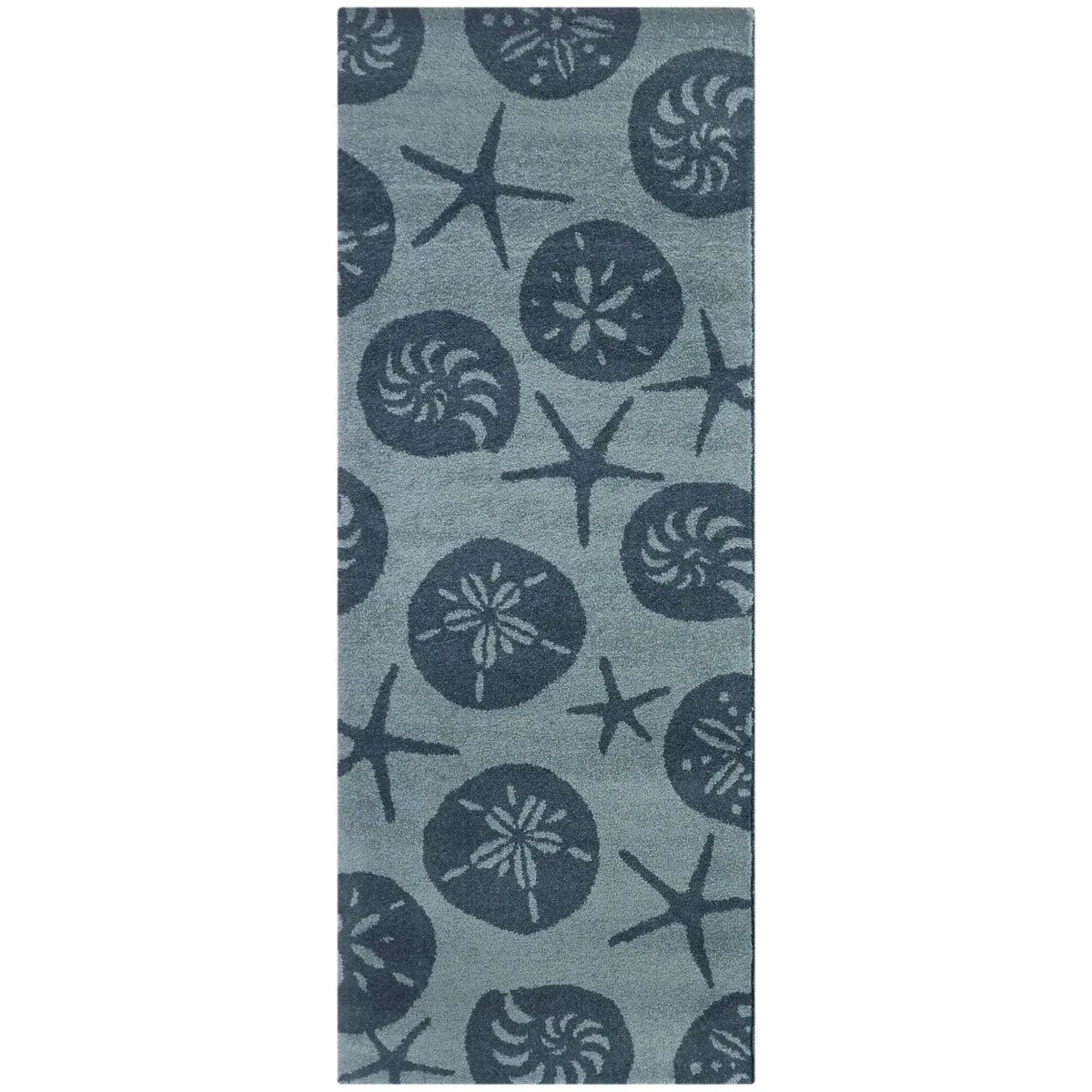 Stafford Nautilus Medallion Coastal Nautical Area Rug