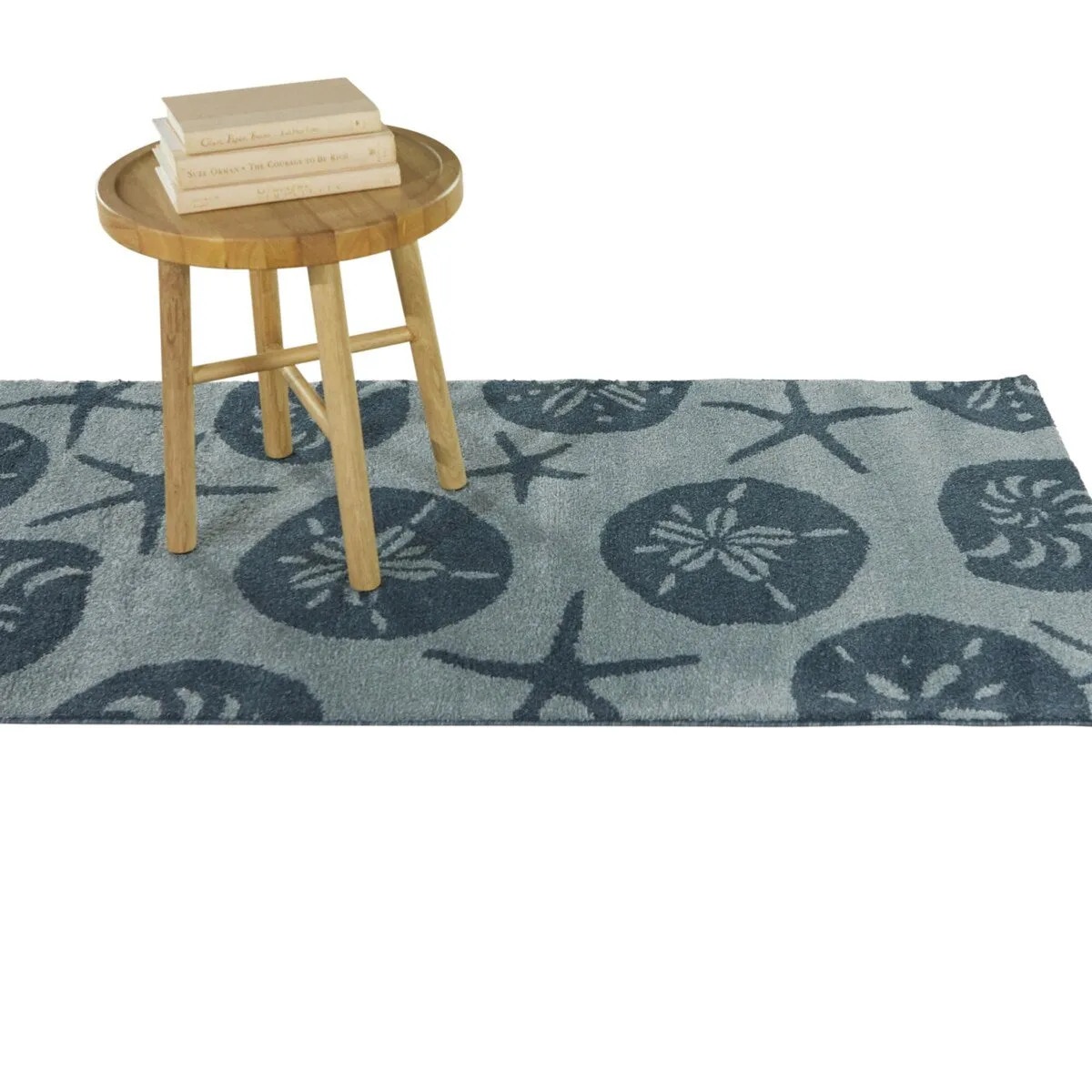Stafford Nautilus Medallion Coastal Nautical Area Rug