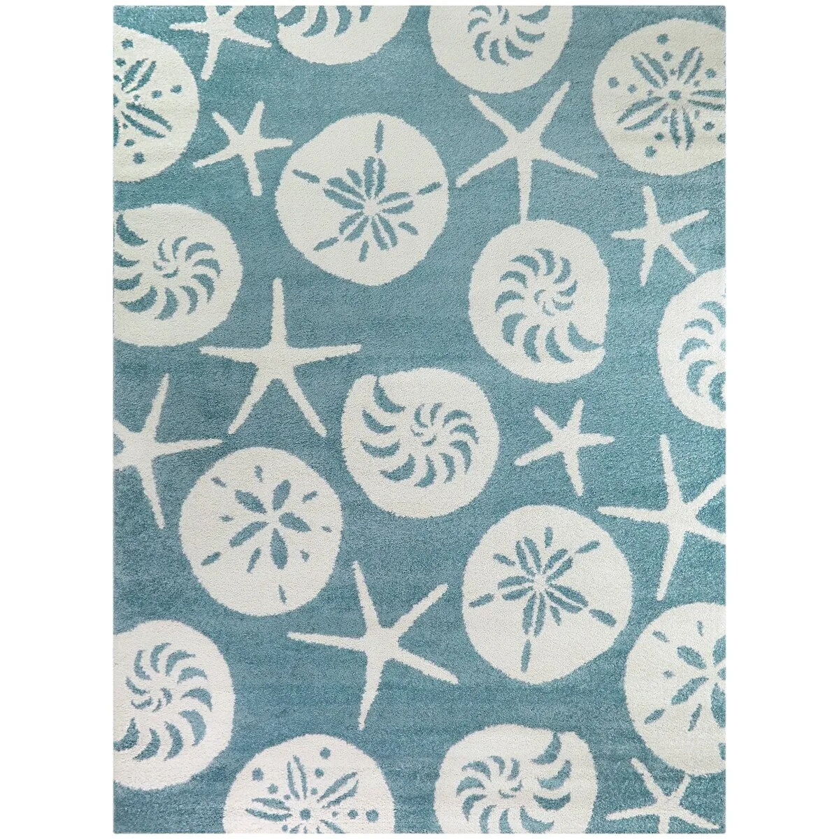 Stafford Nautilus Medallion Coastal Nautical Area Rug