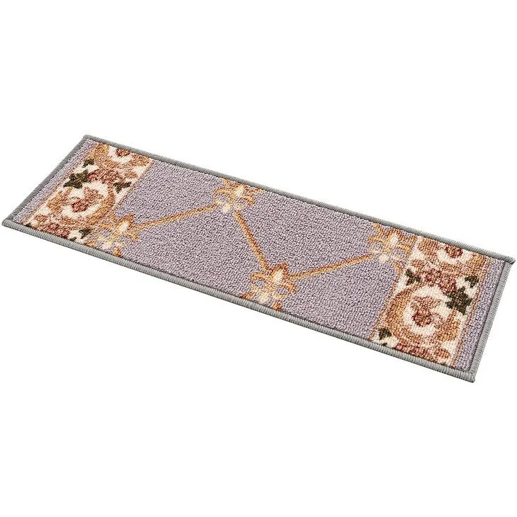 Stair Treads Fleur De Lis Floral Design Non Slip Backing. 8.5''X26''